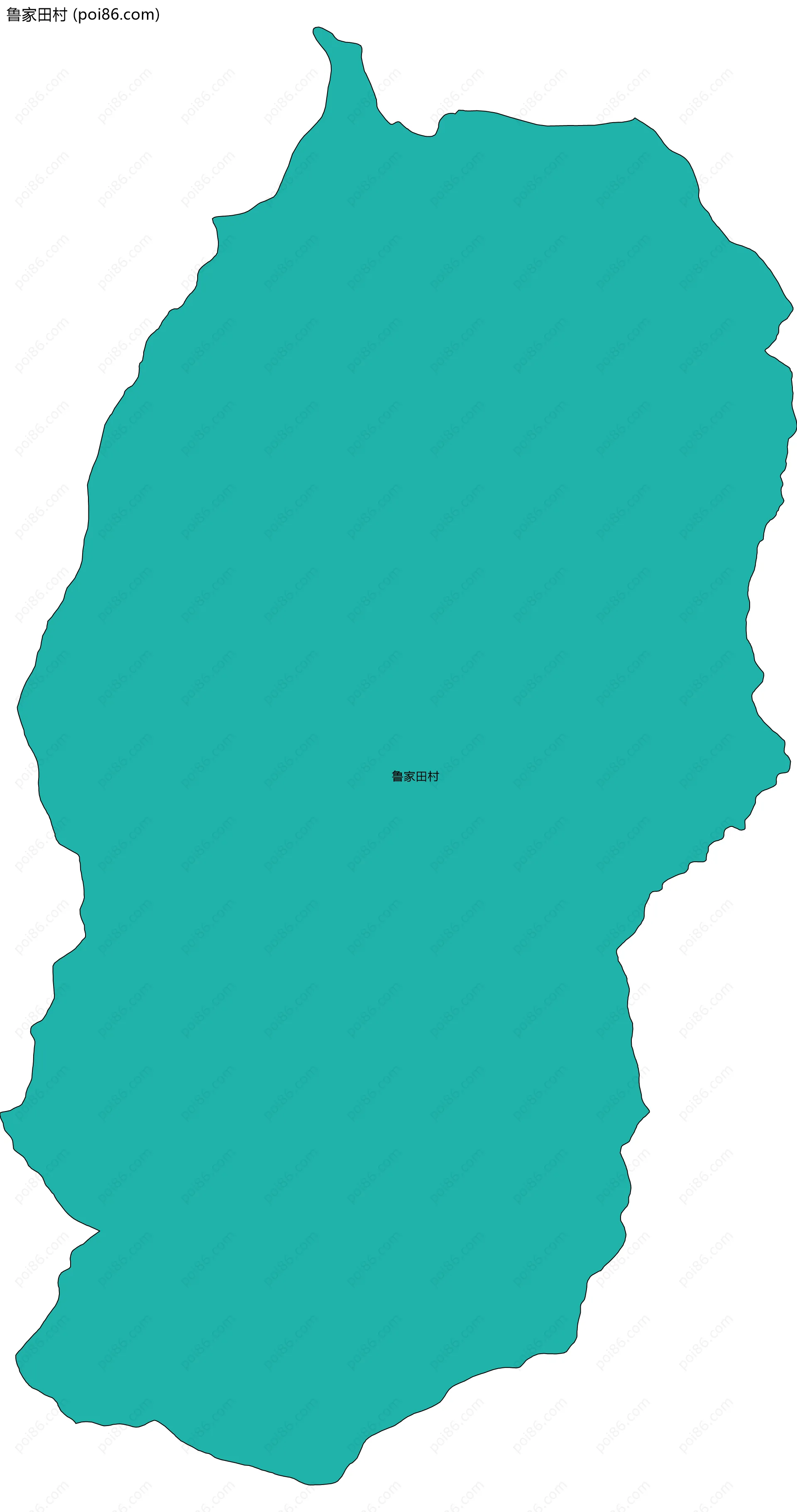 鲁家田村边界地图