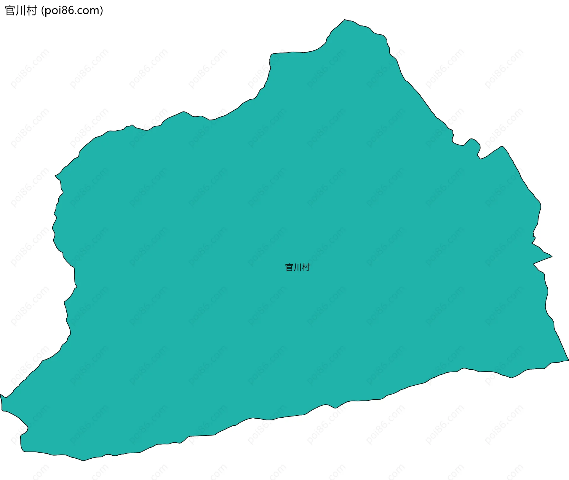 官川村边界地图