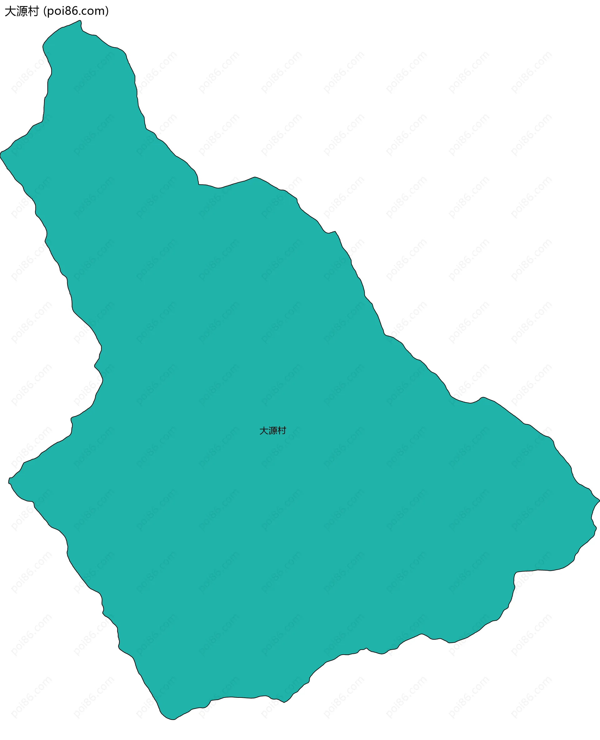 大源村边界地图