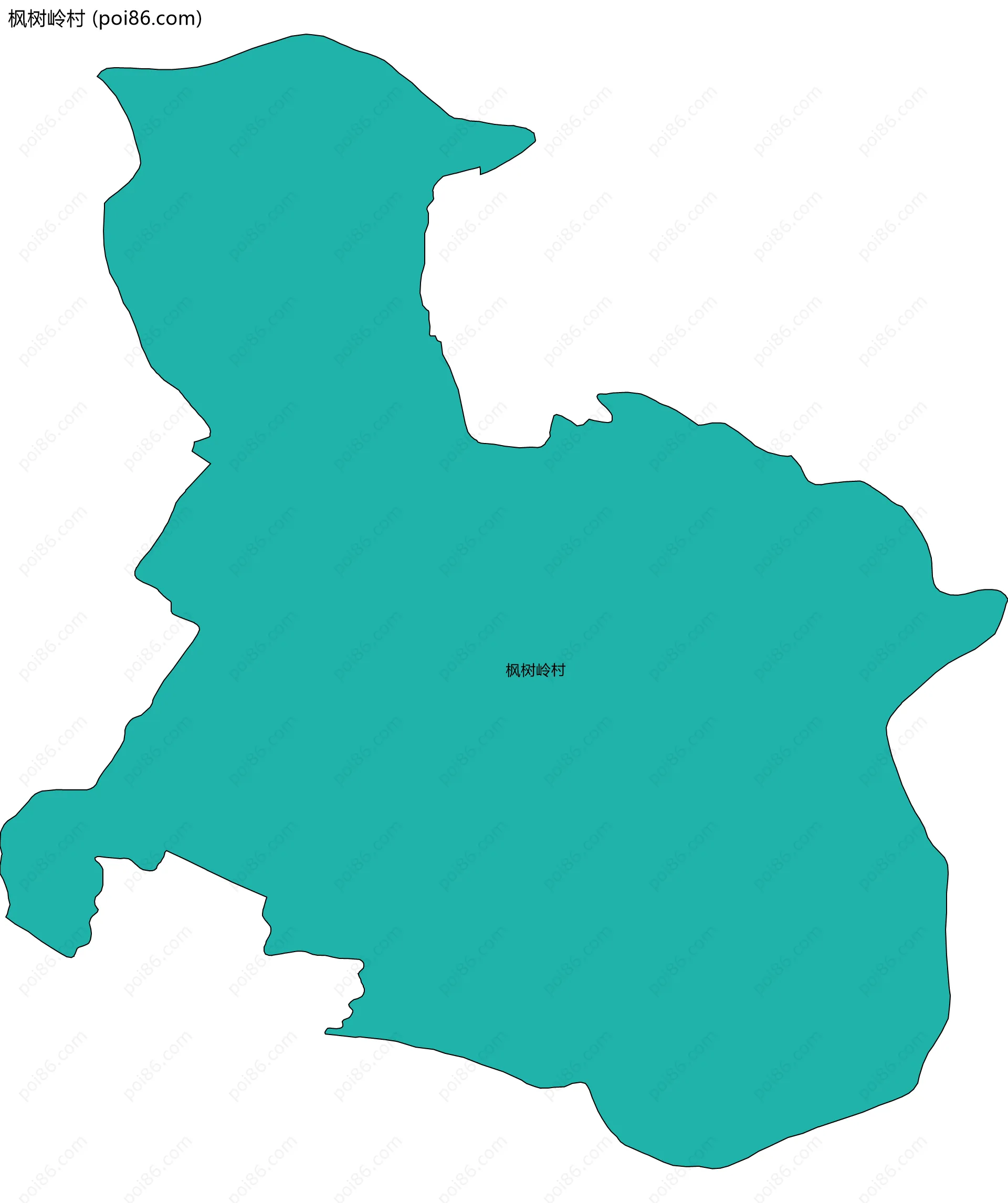 枫树岭村边界地图