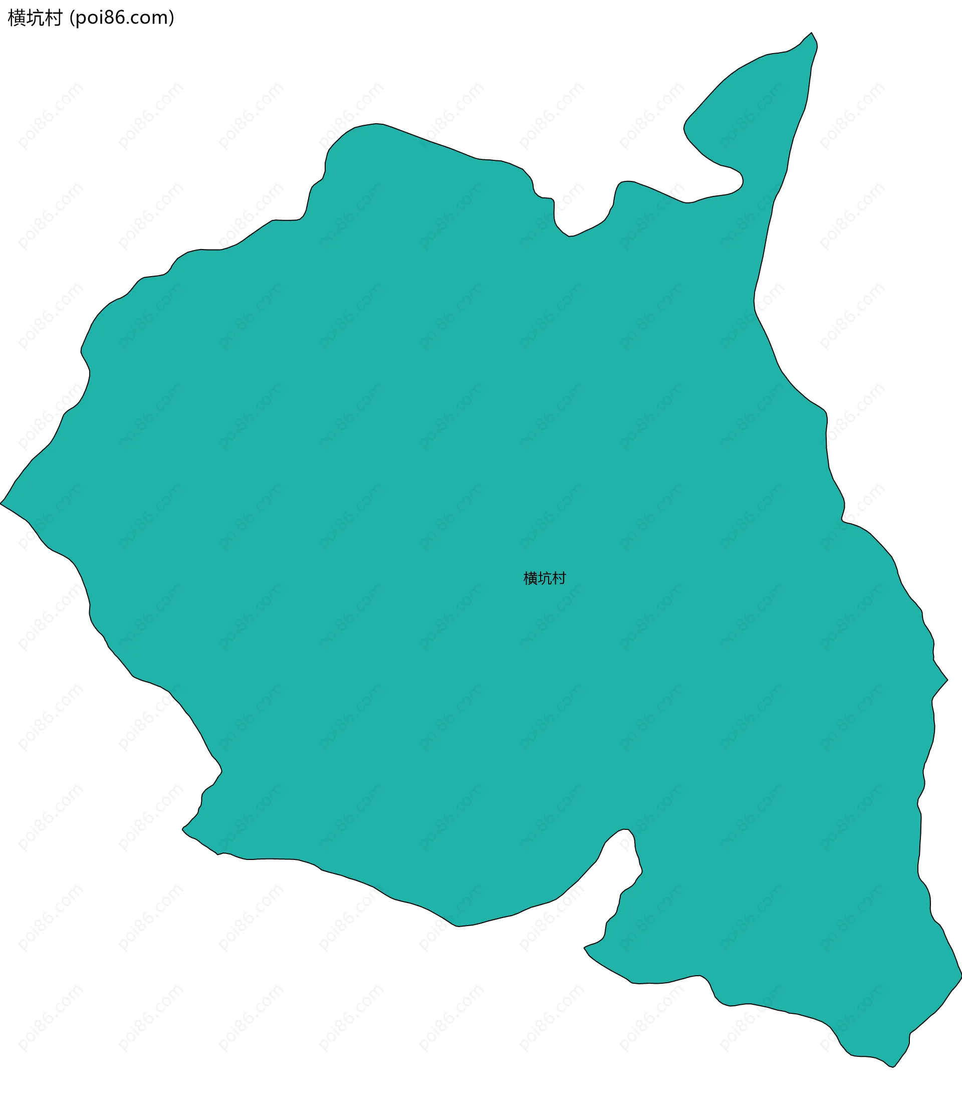 横坑村边界地图