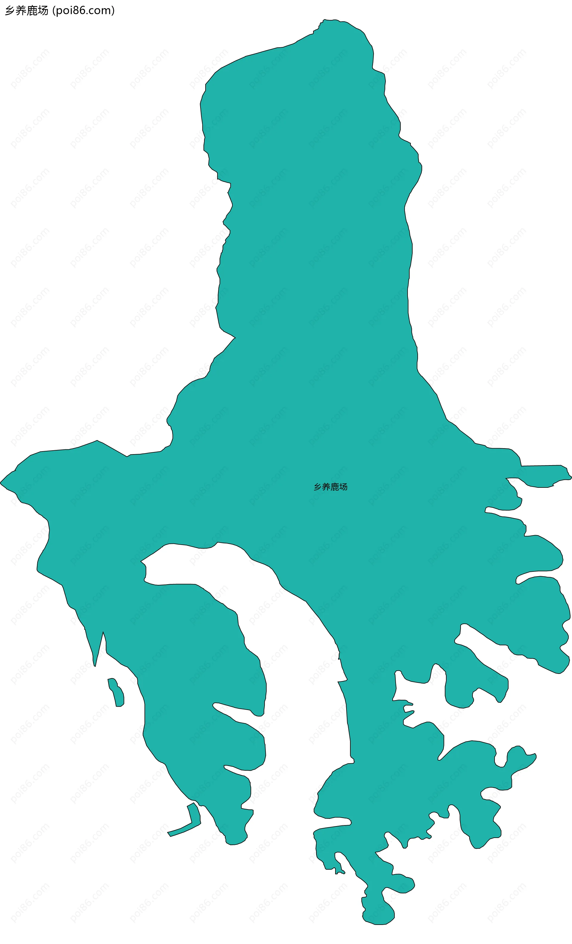 乡养鹿场边界地图