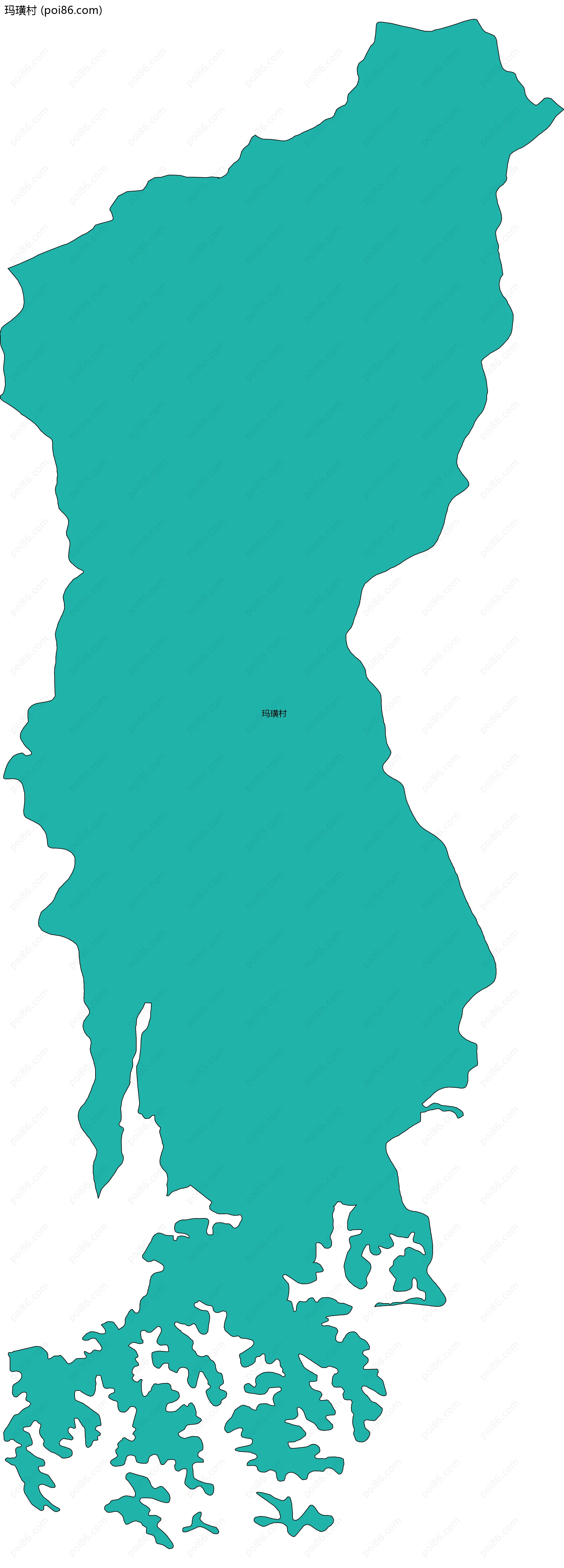 玛璜村边界地图