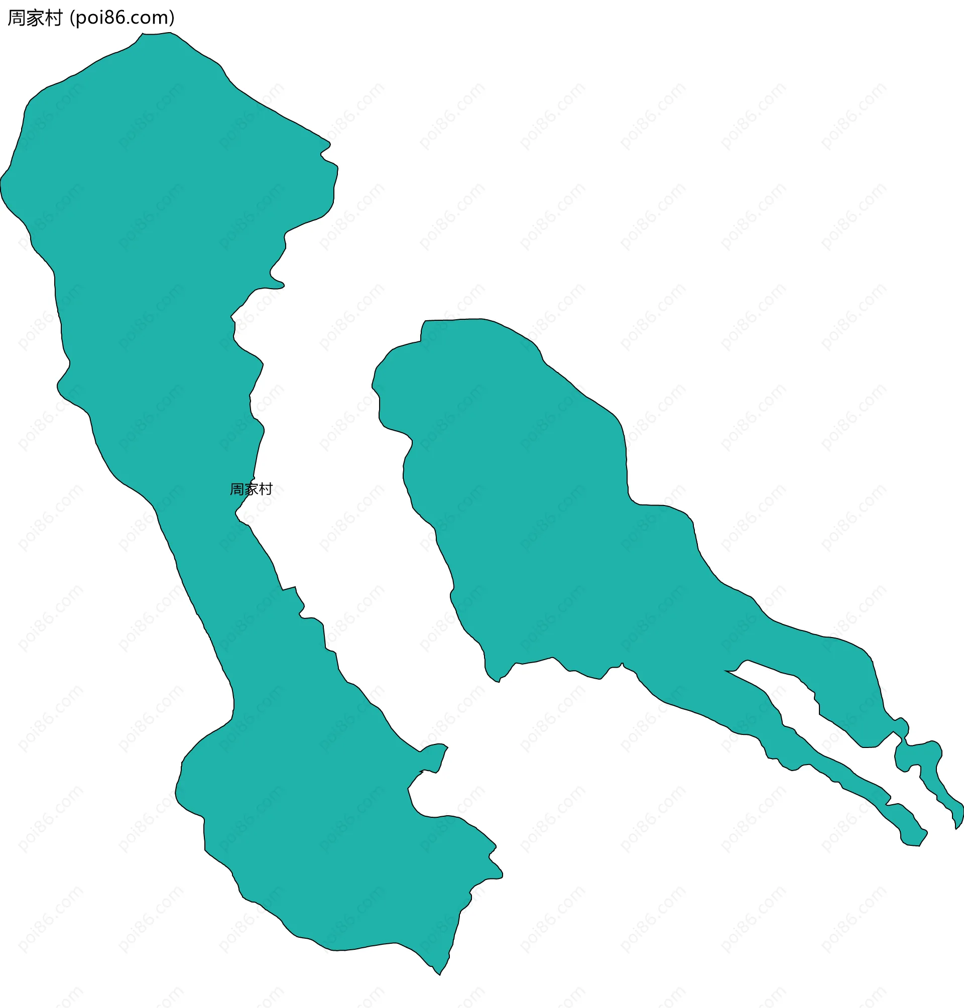 周家村边界地图
