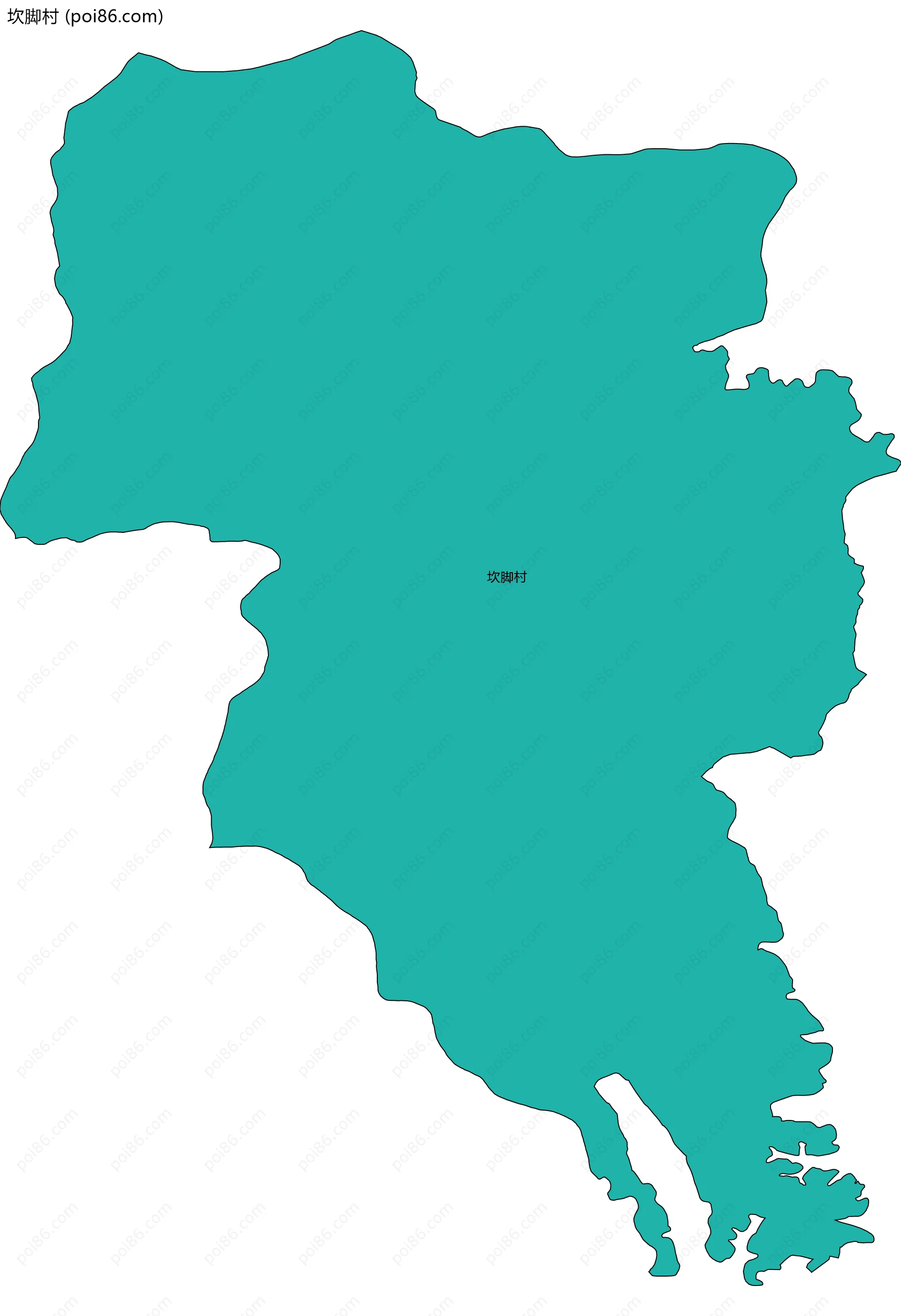 坎脚村边界地图