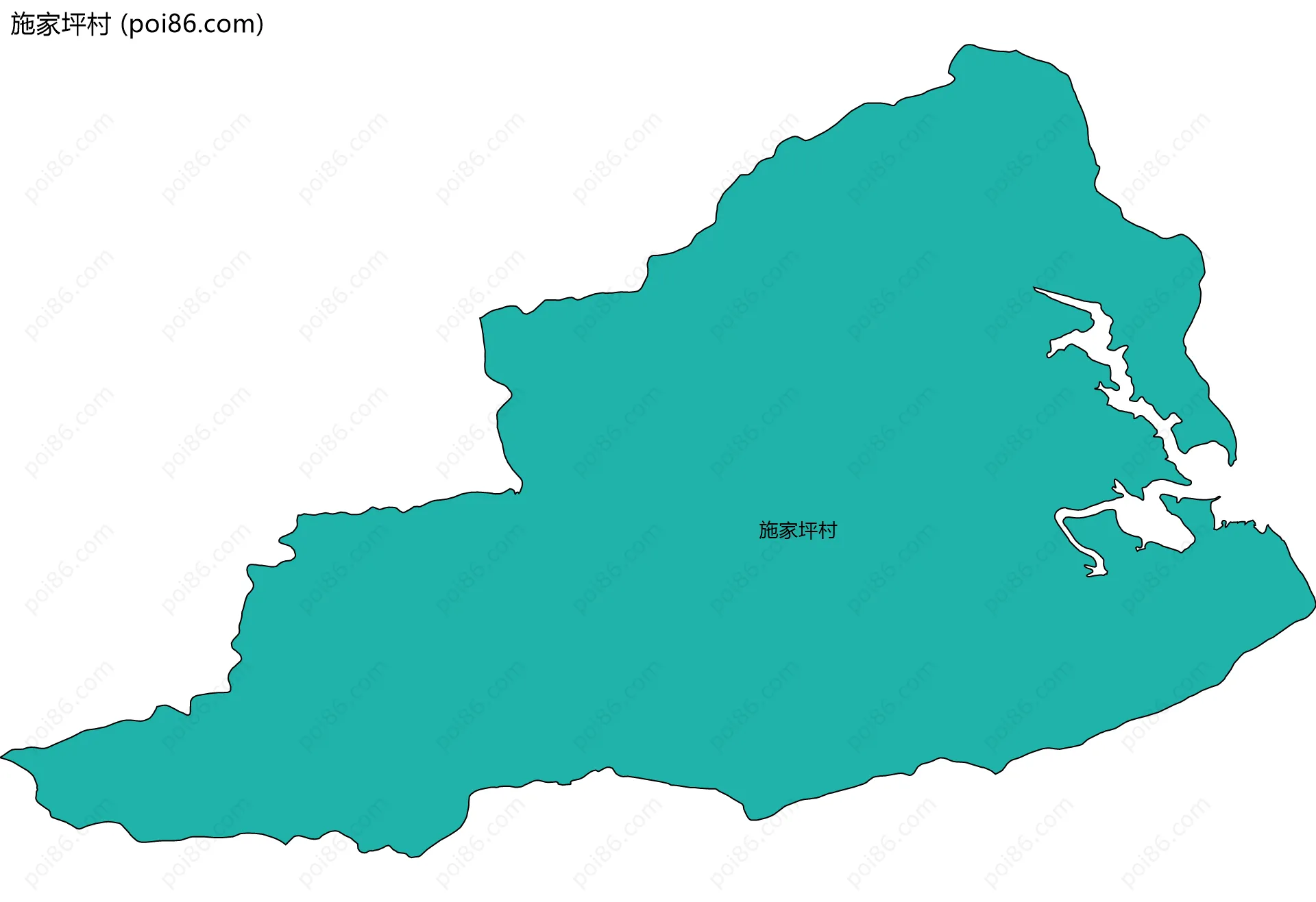 施家坪村边界地图