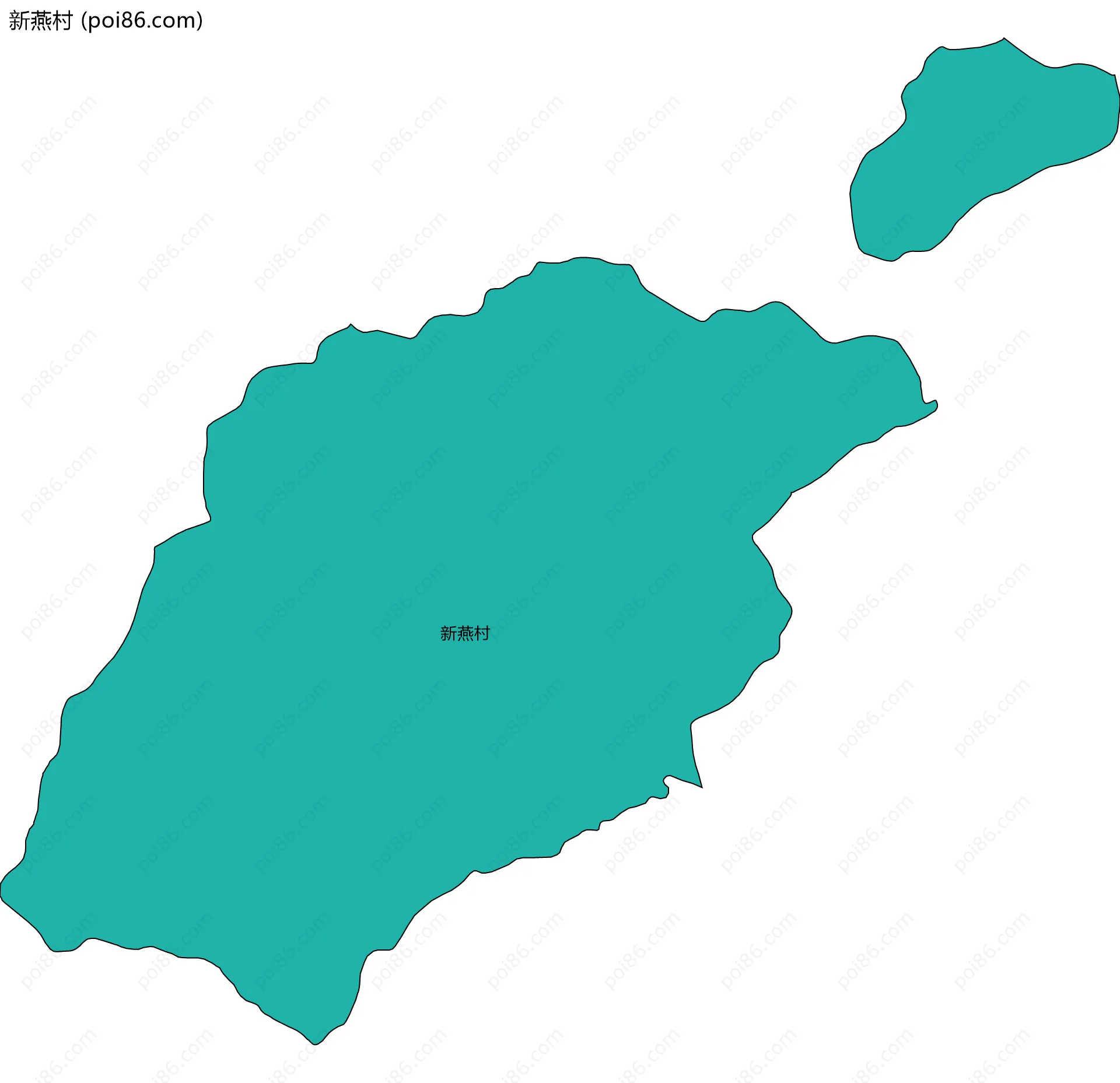 新燕村边界地图