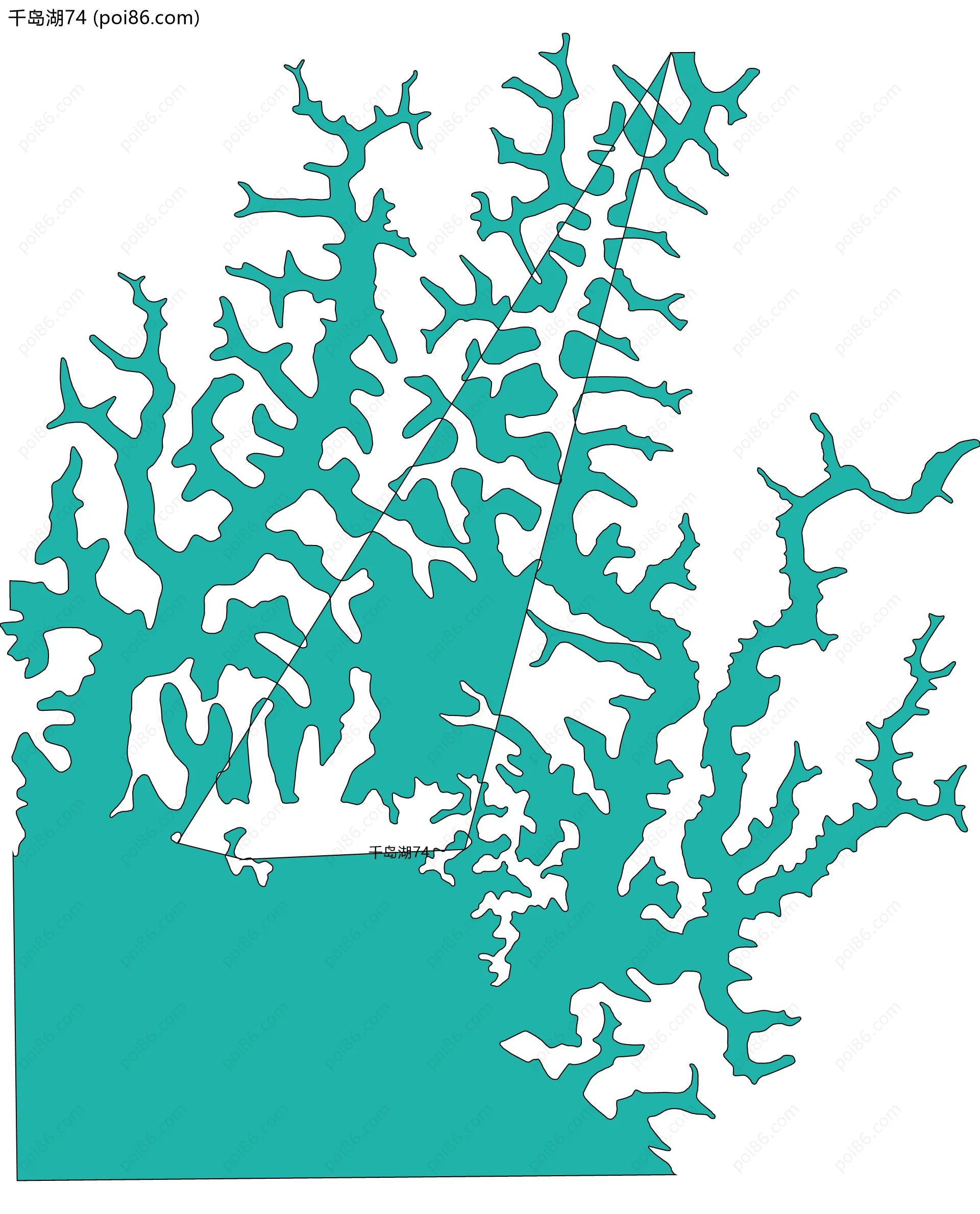 千岛湖74边界地图