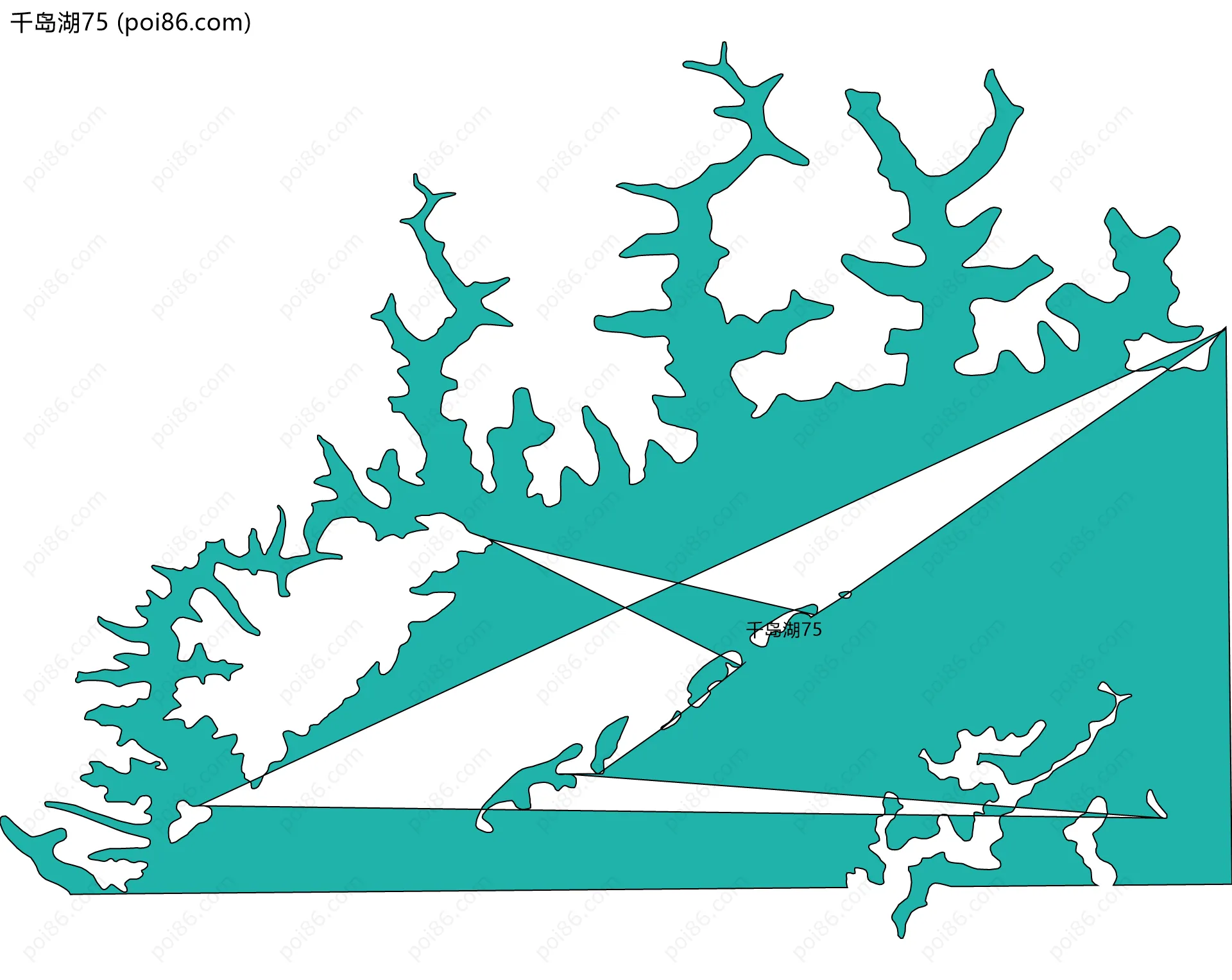千岛湖75边界地图