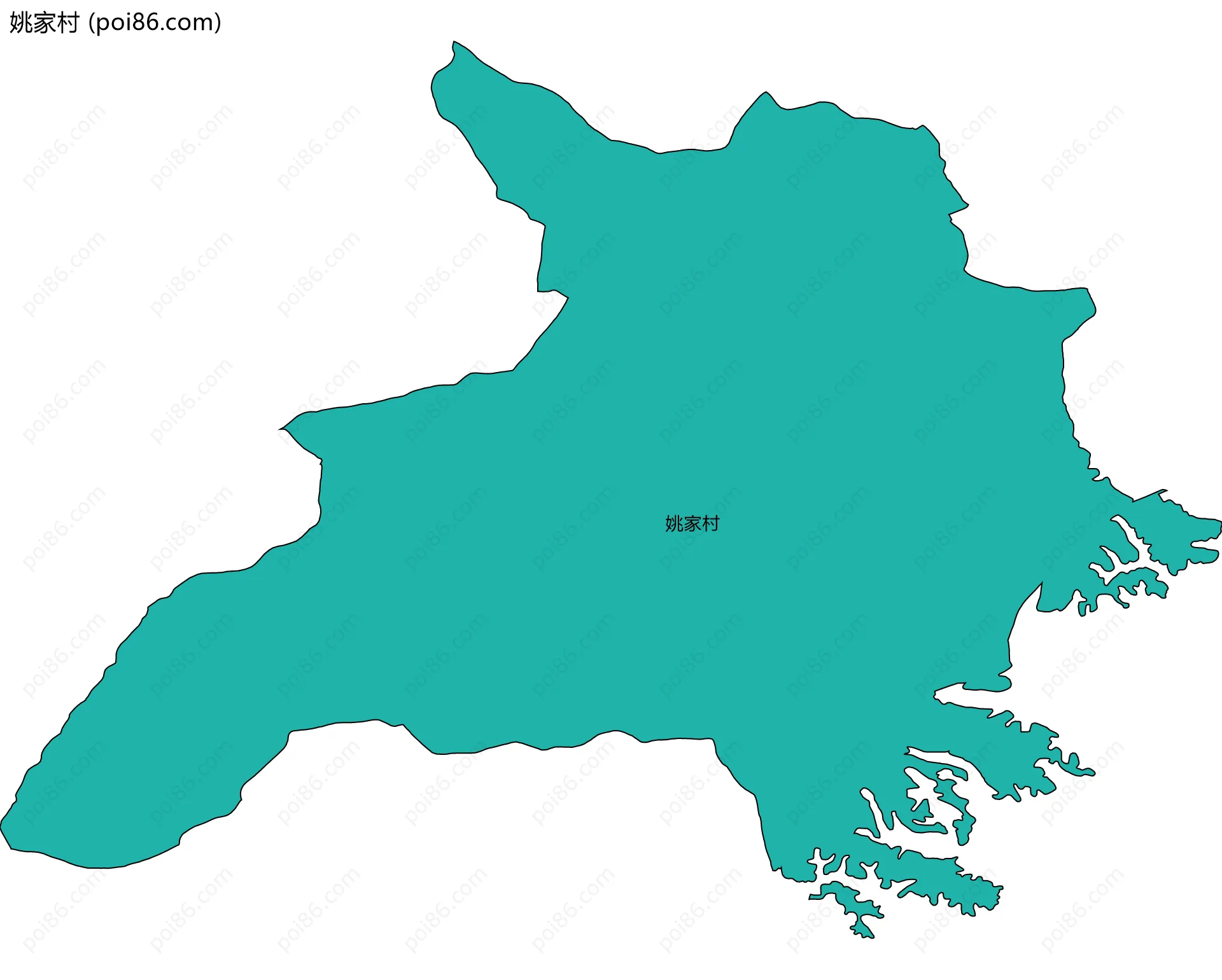 姚家村边界地图