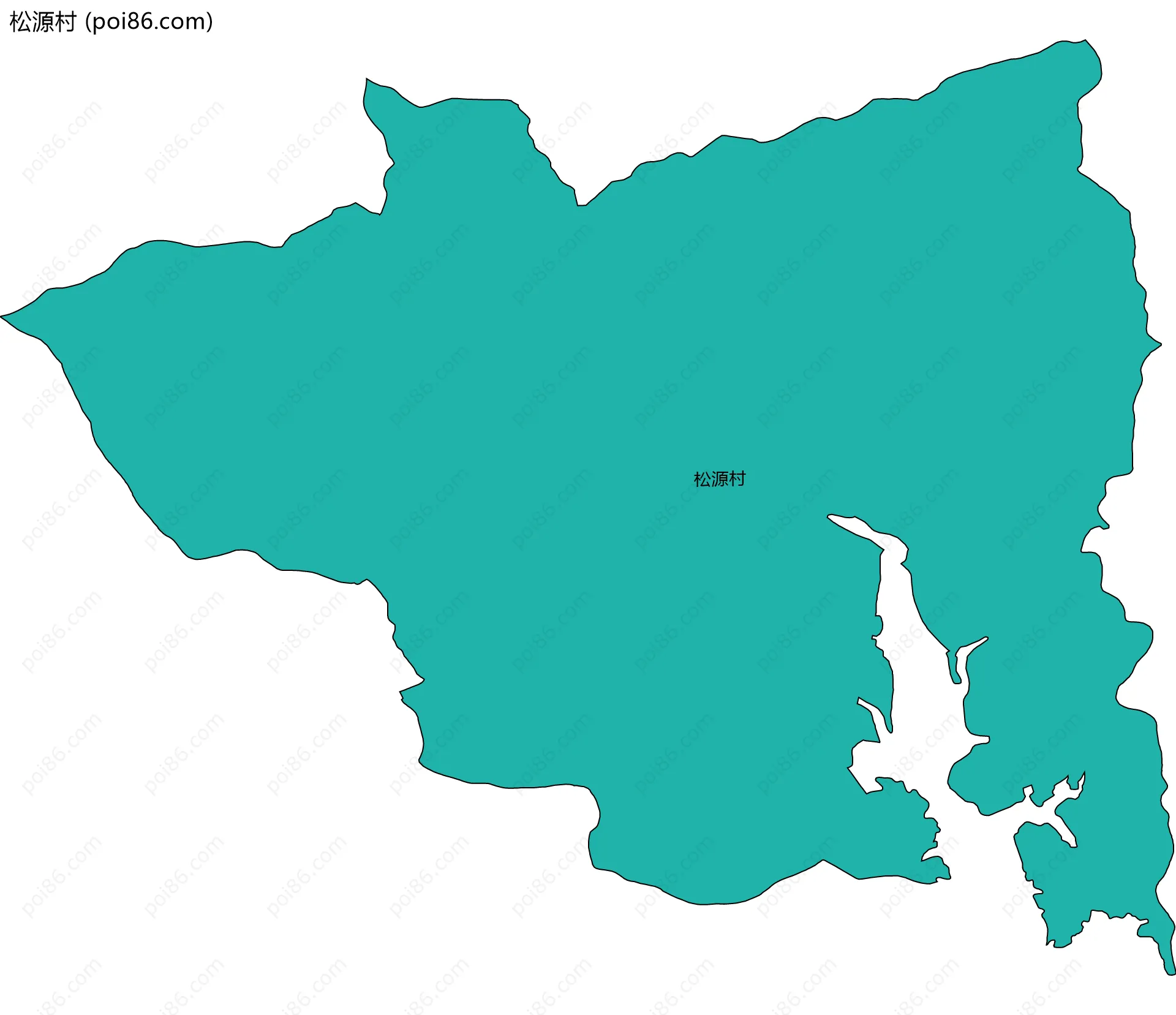 松源村边界地图