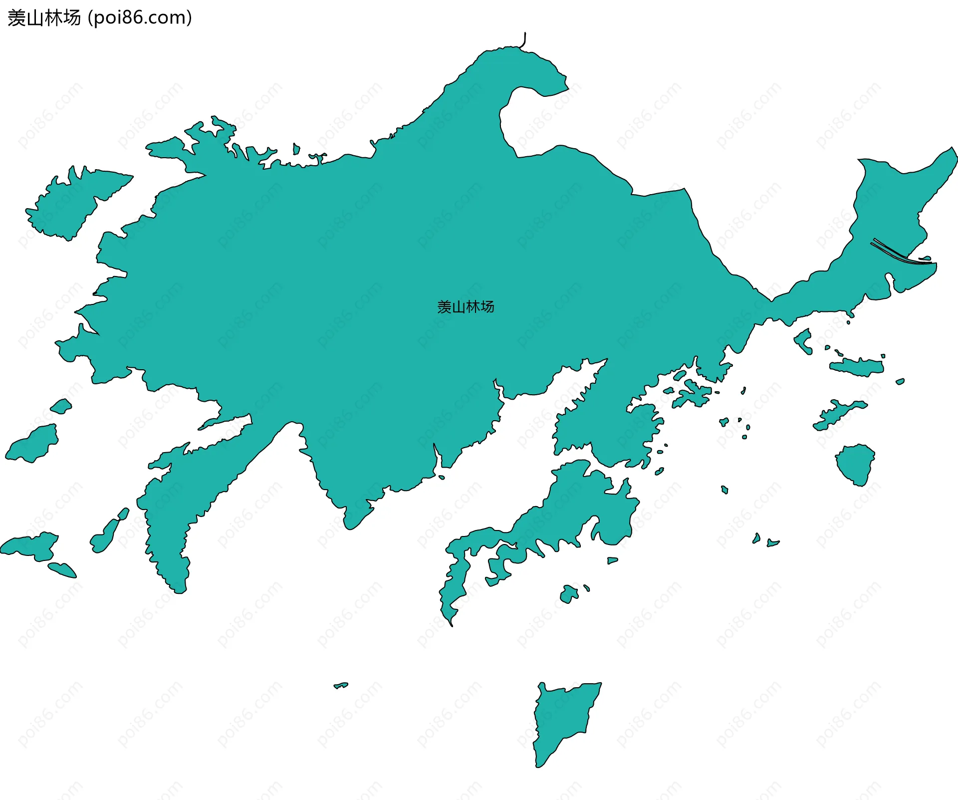羡山林场边界地图