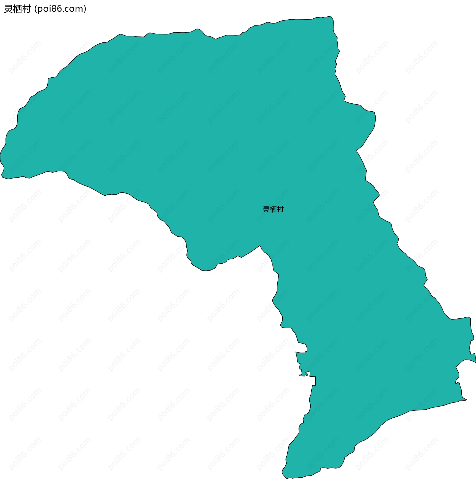 灵栖村边界地图