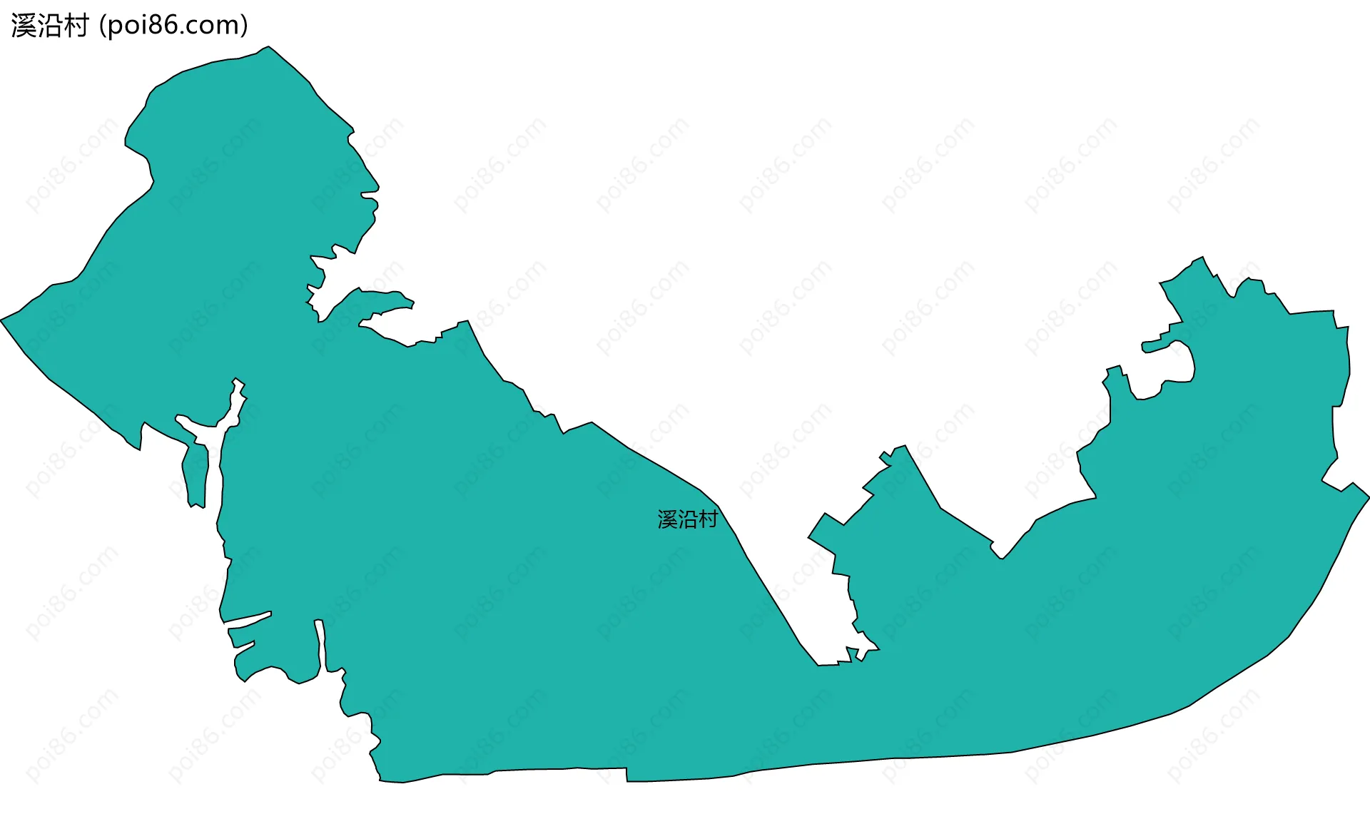 溪沿村边界地图