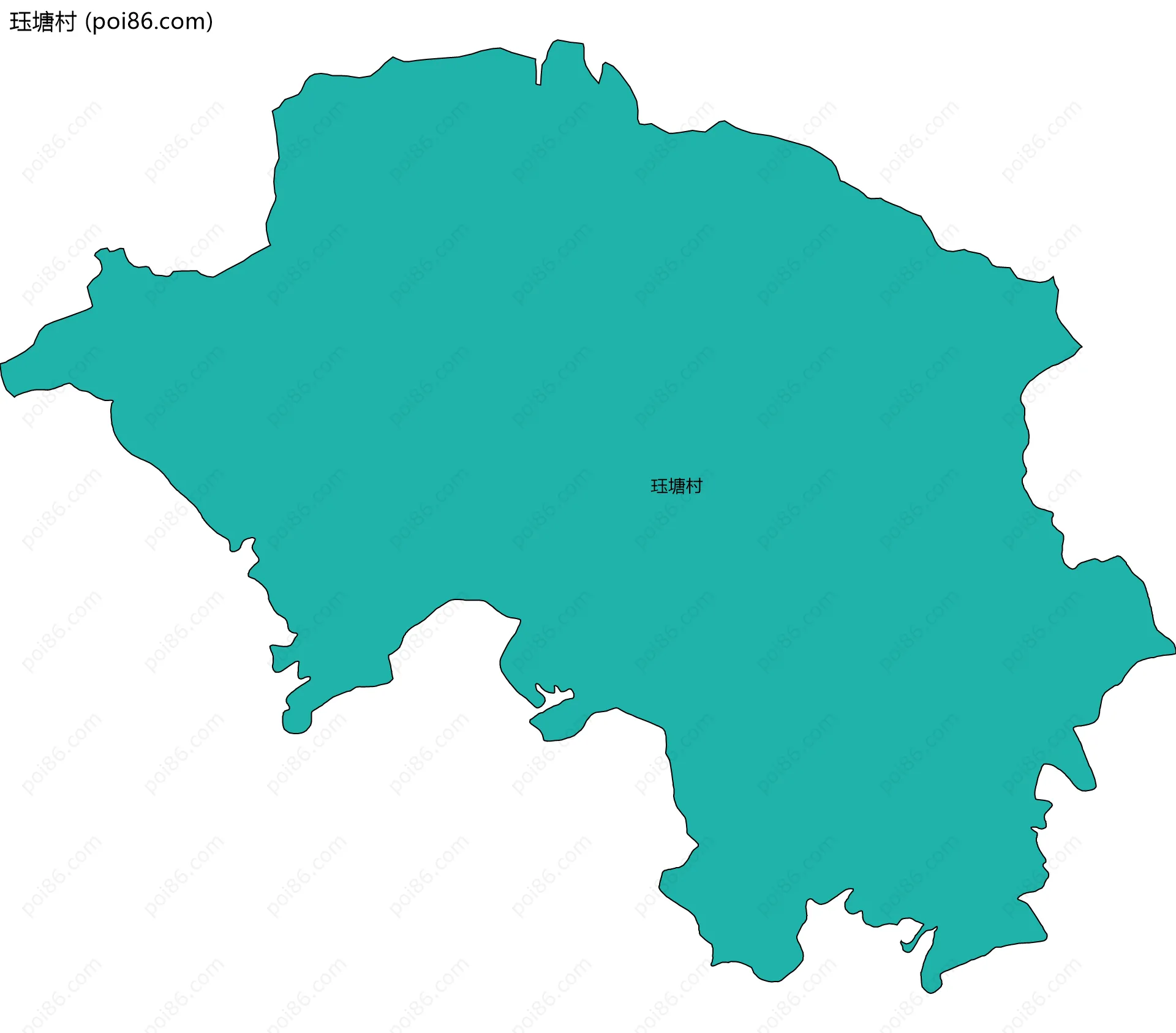 珏塘村边界地图