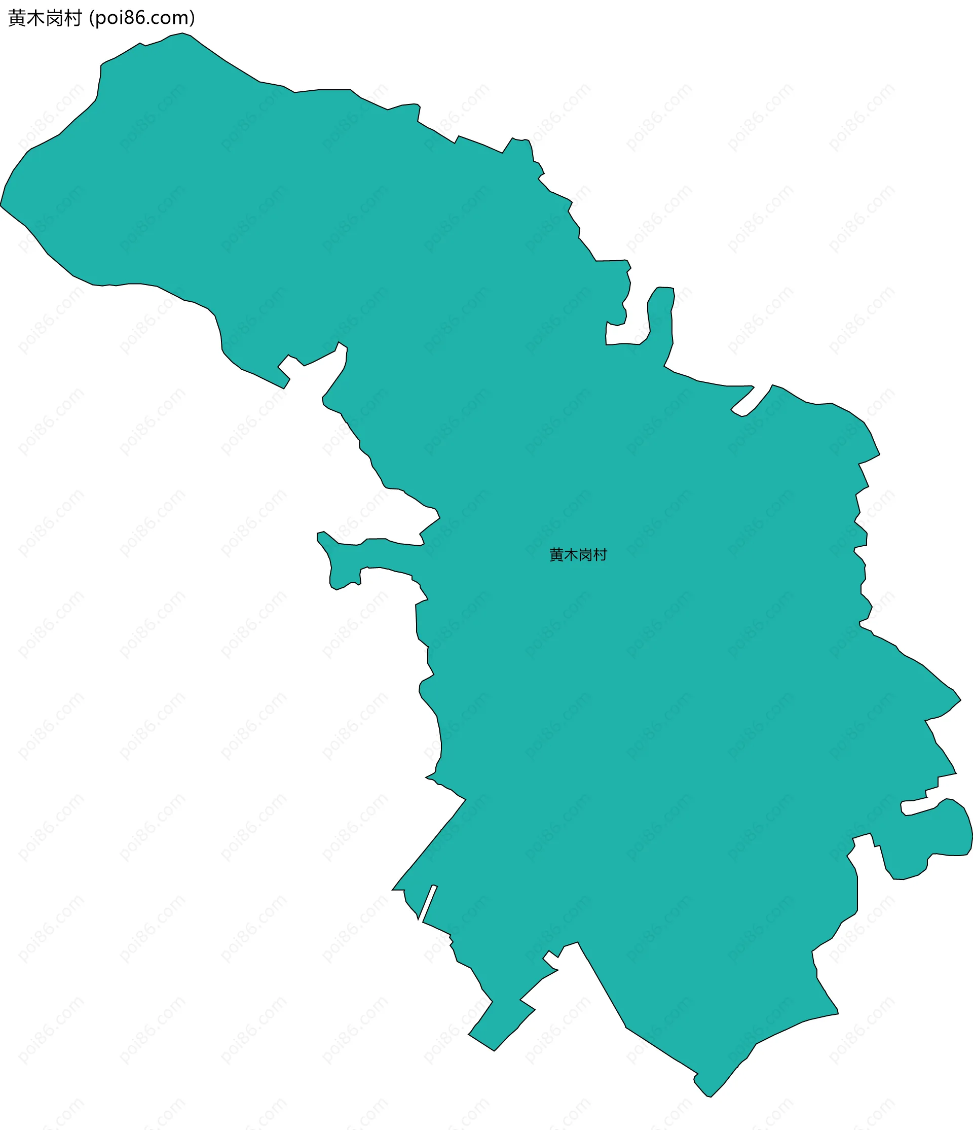 黄木岗村边界地图