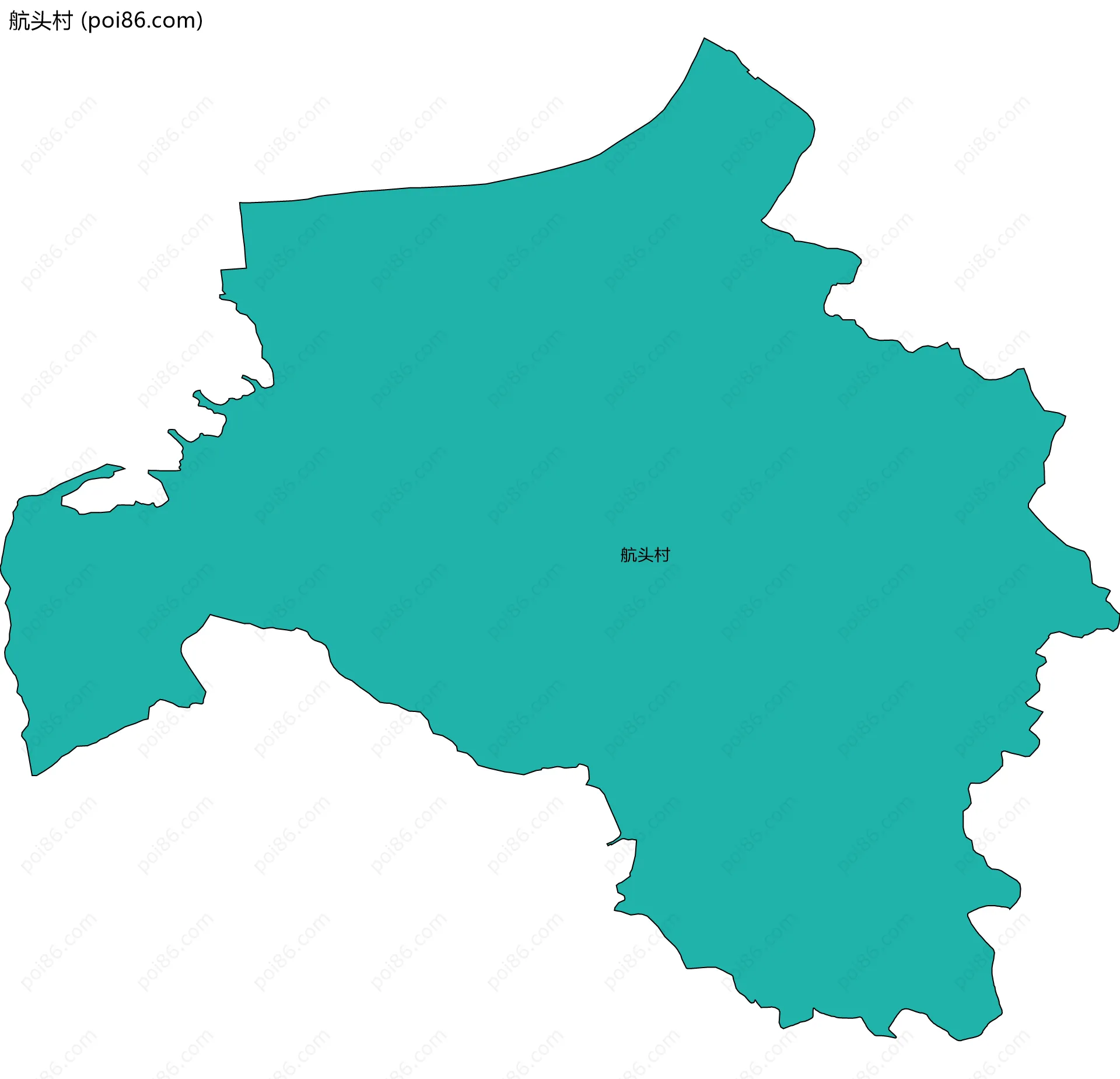 航头村边界地图