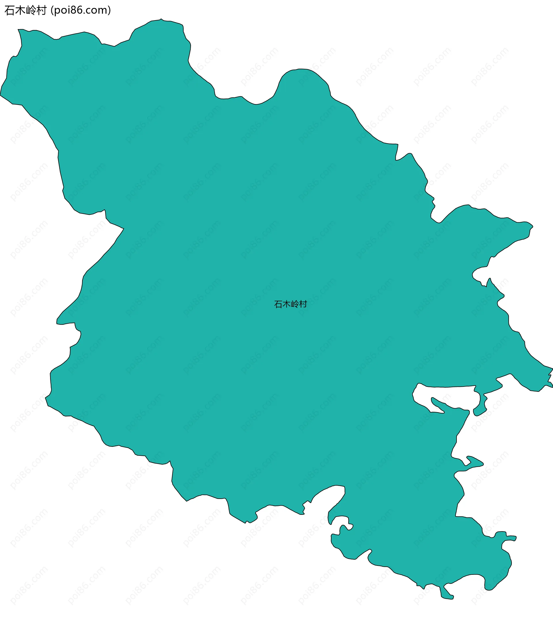 石木岭村边界地图