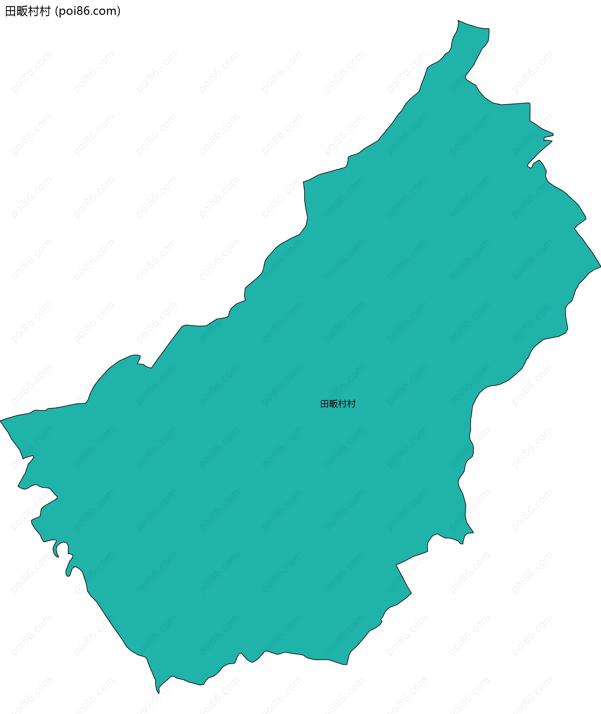 田畈村村边界地图