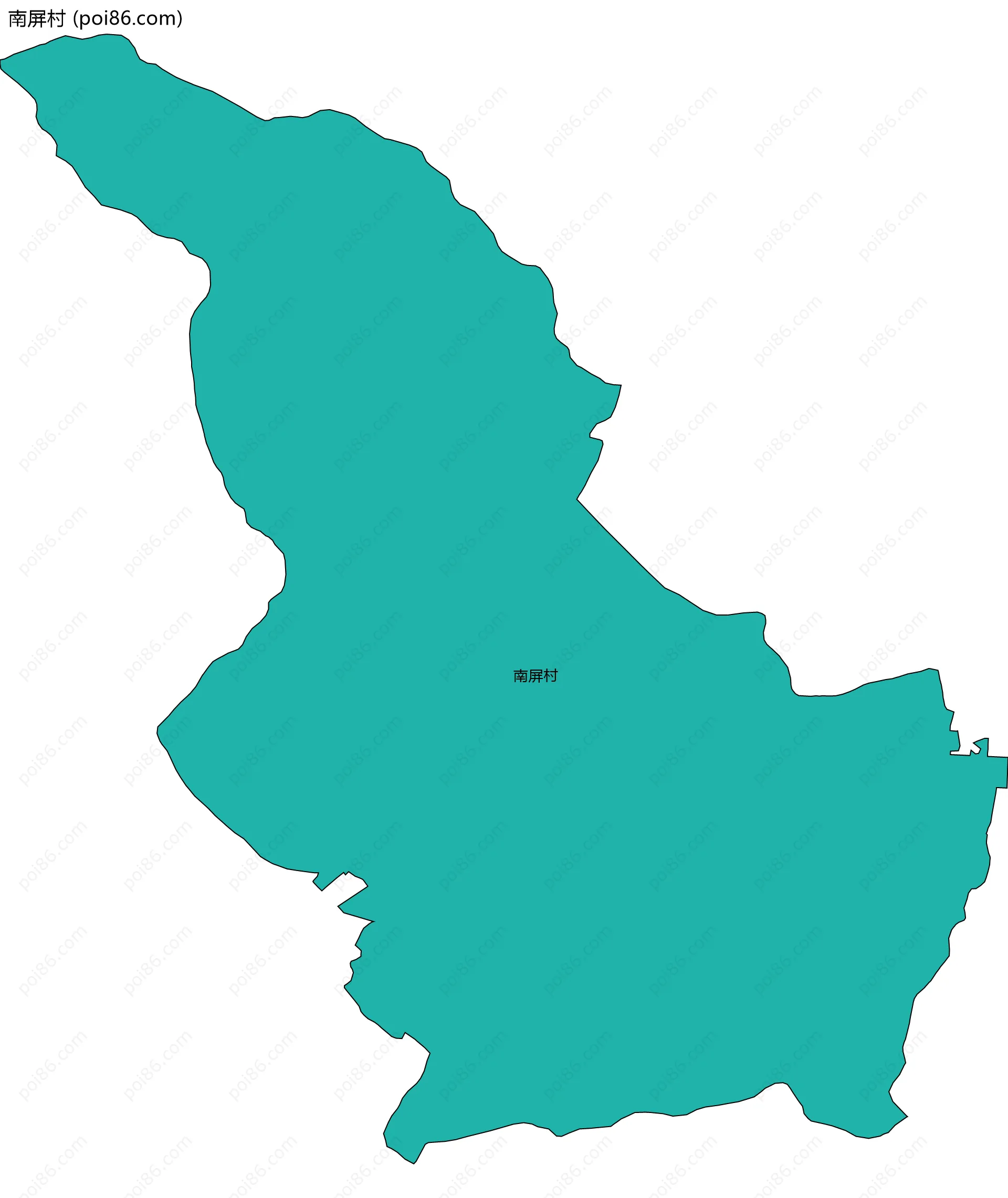 南屏村边界地图