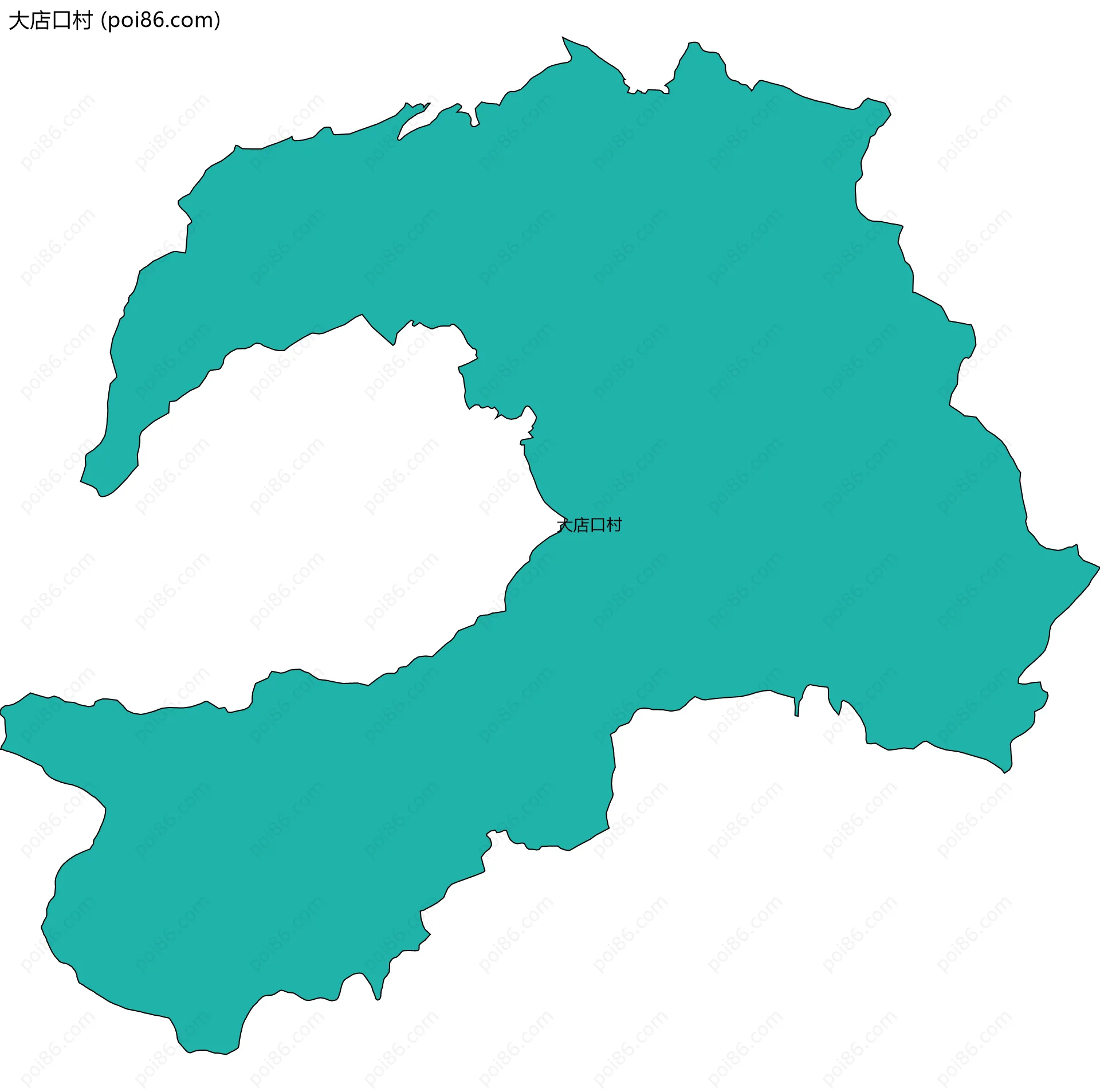 大店口村边界地图