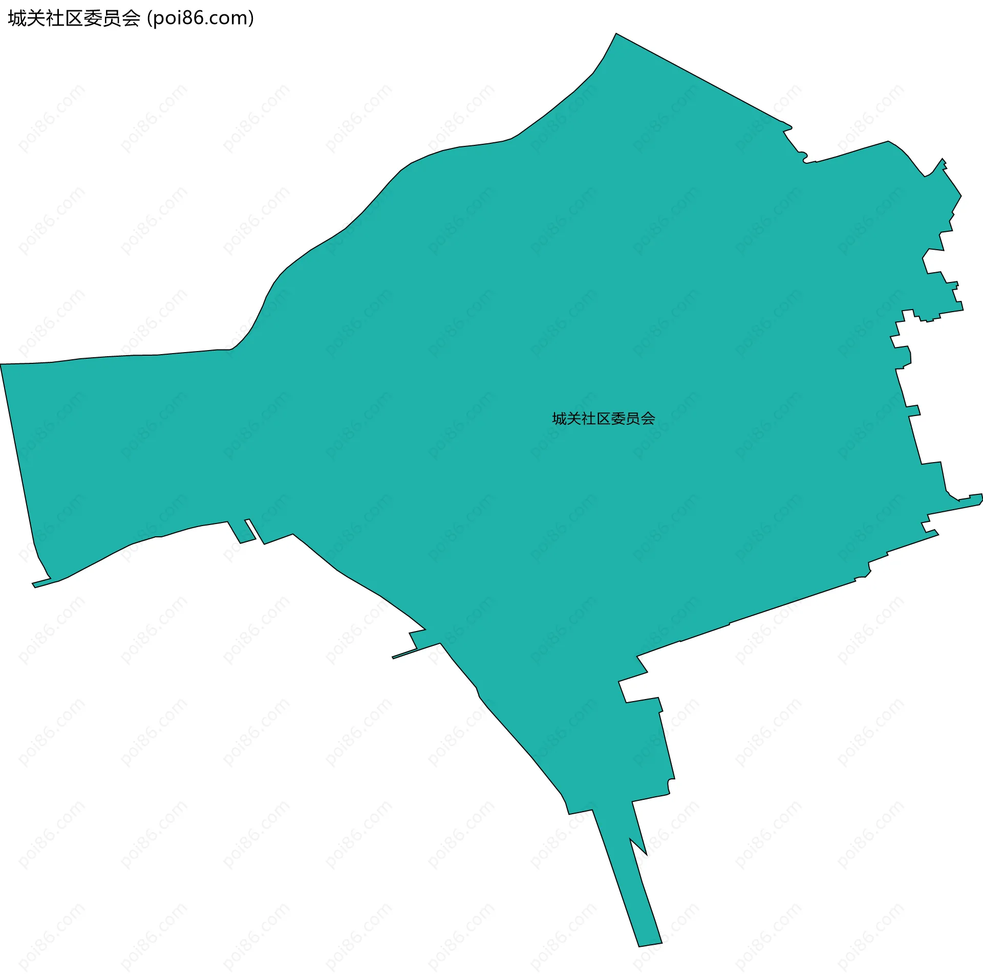 城关社区委员会边界地图