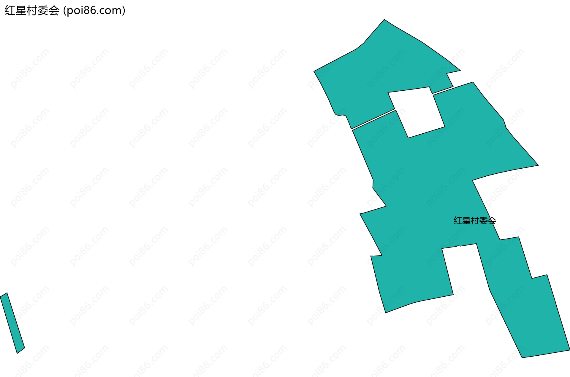 红星村委会边界地图