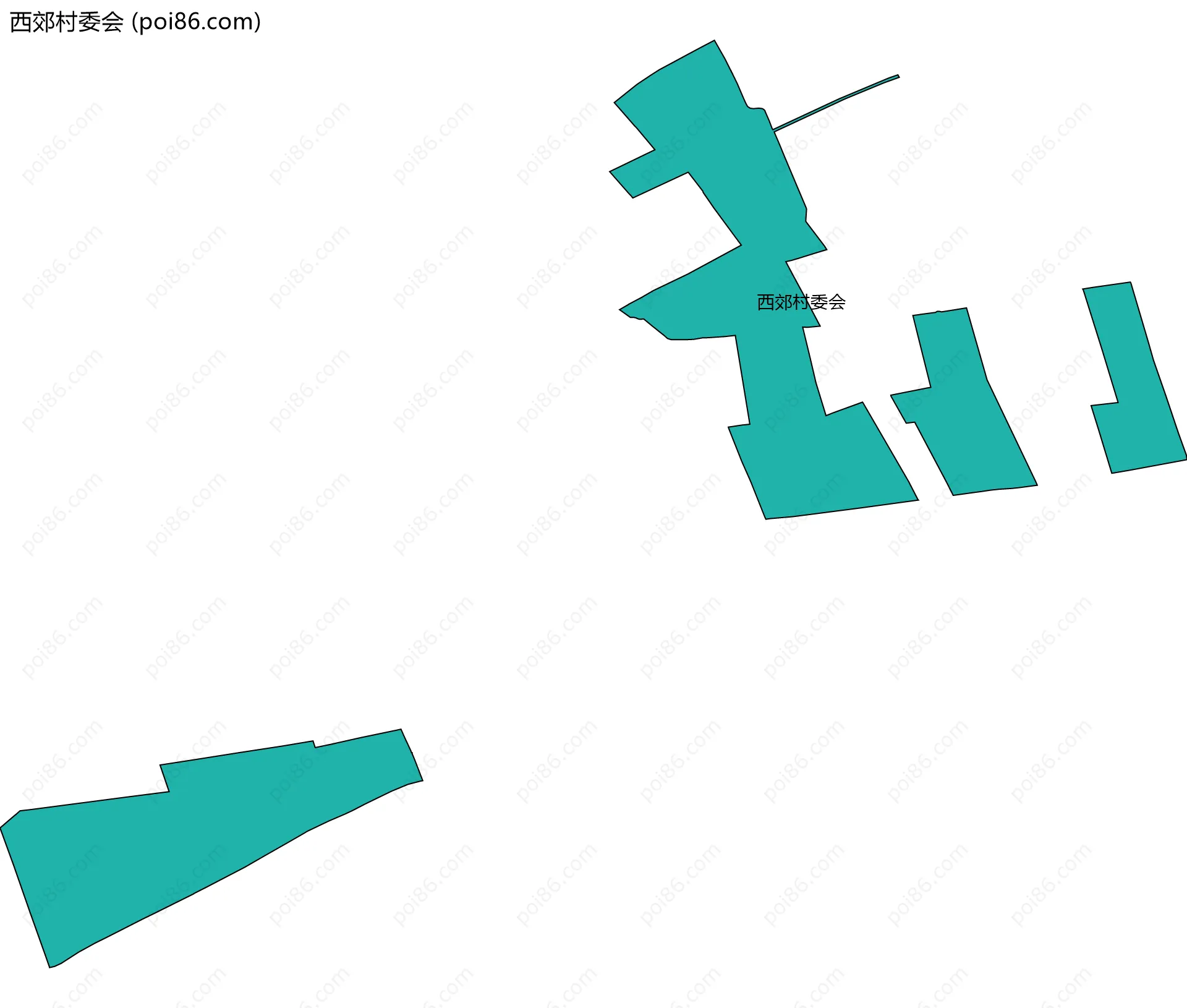 西郊村委会边界地图