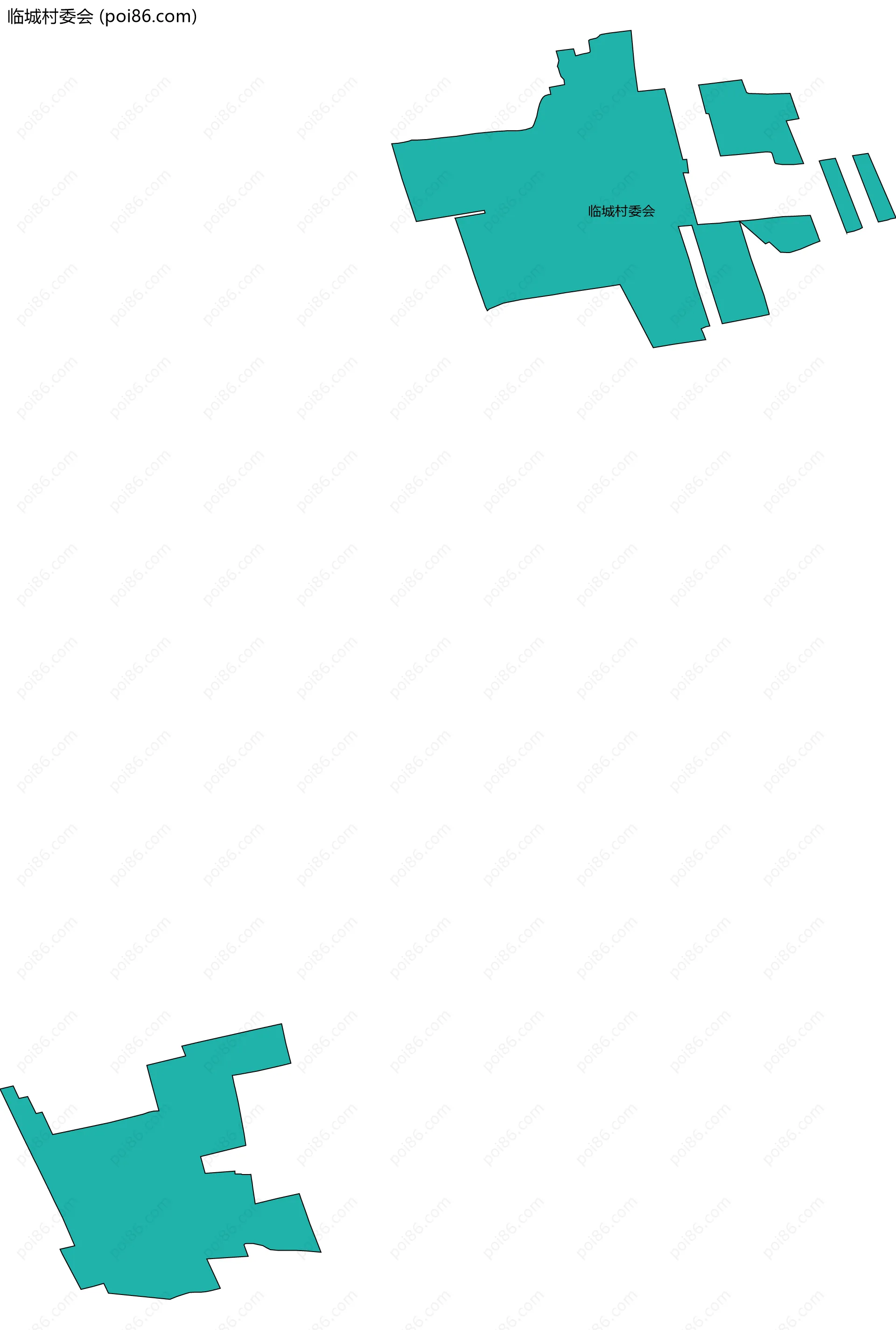 临城村委会边界地图