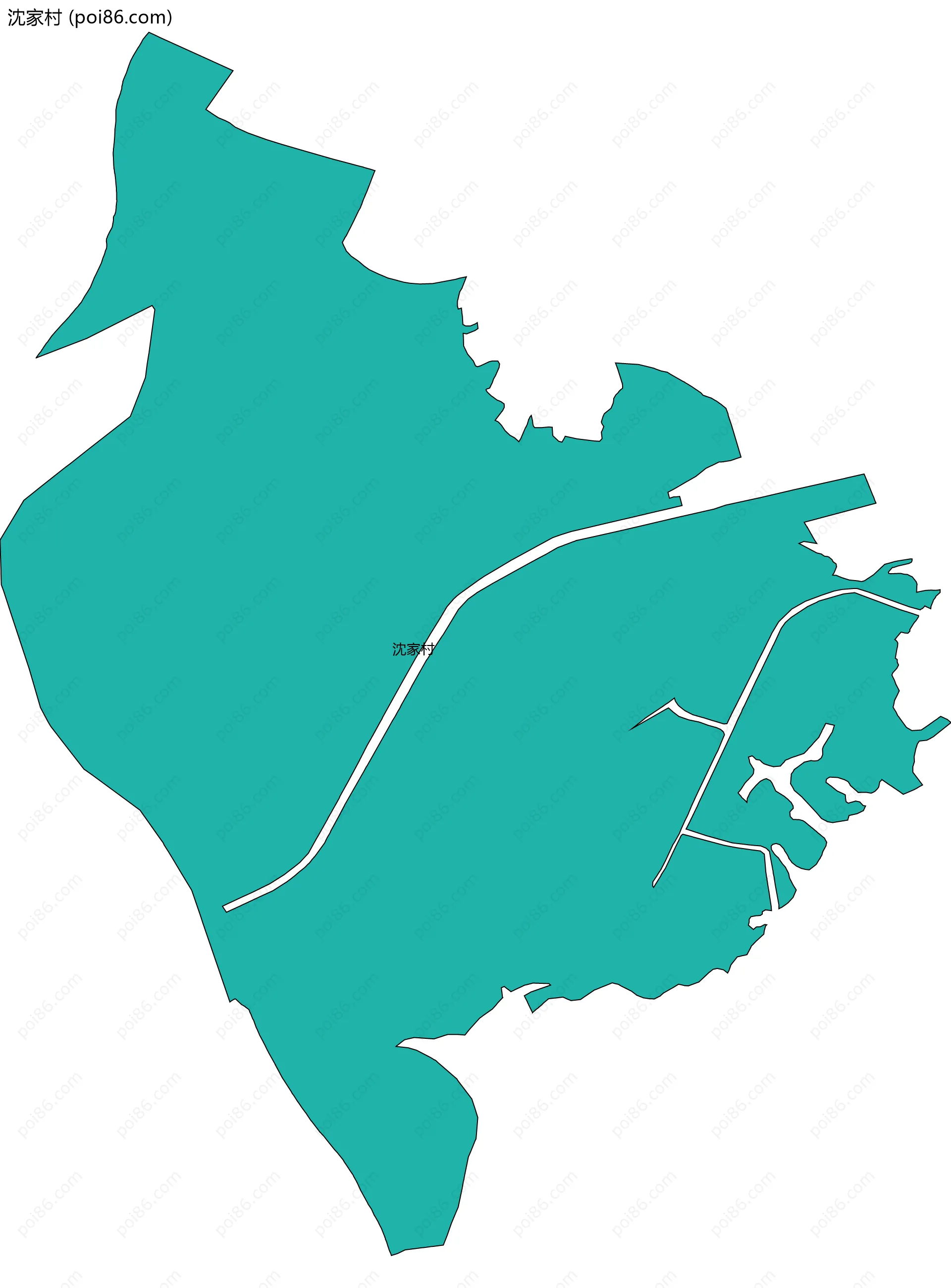 沈家村边界地图