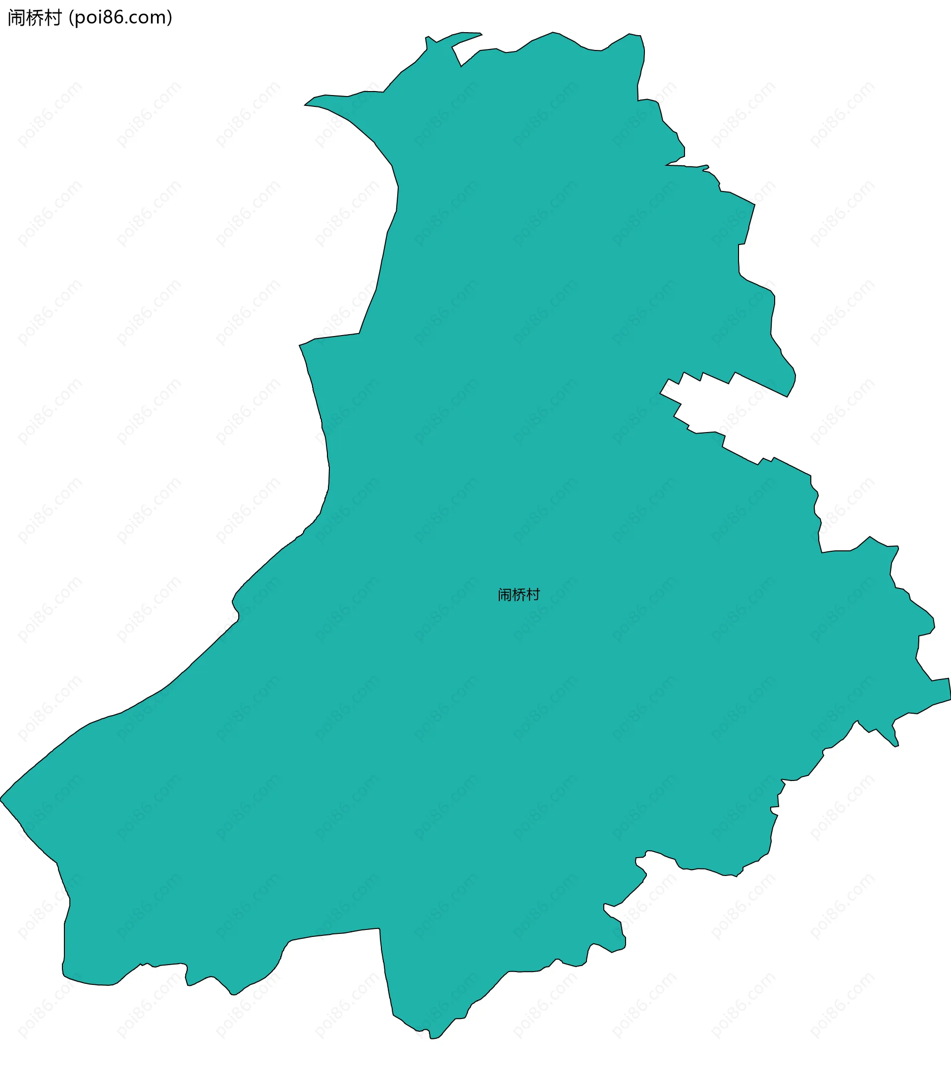 闹桥村边界地图