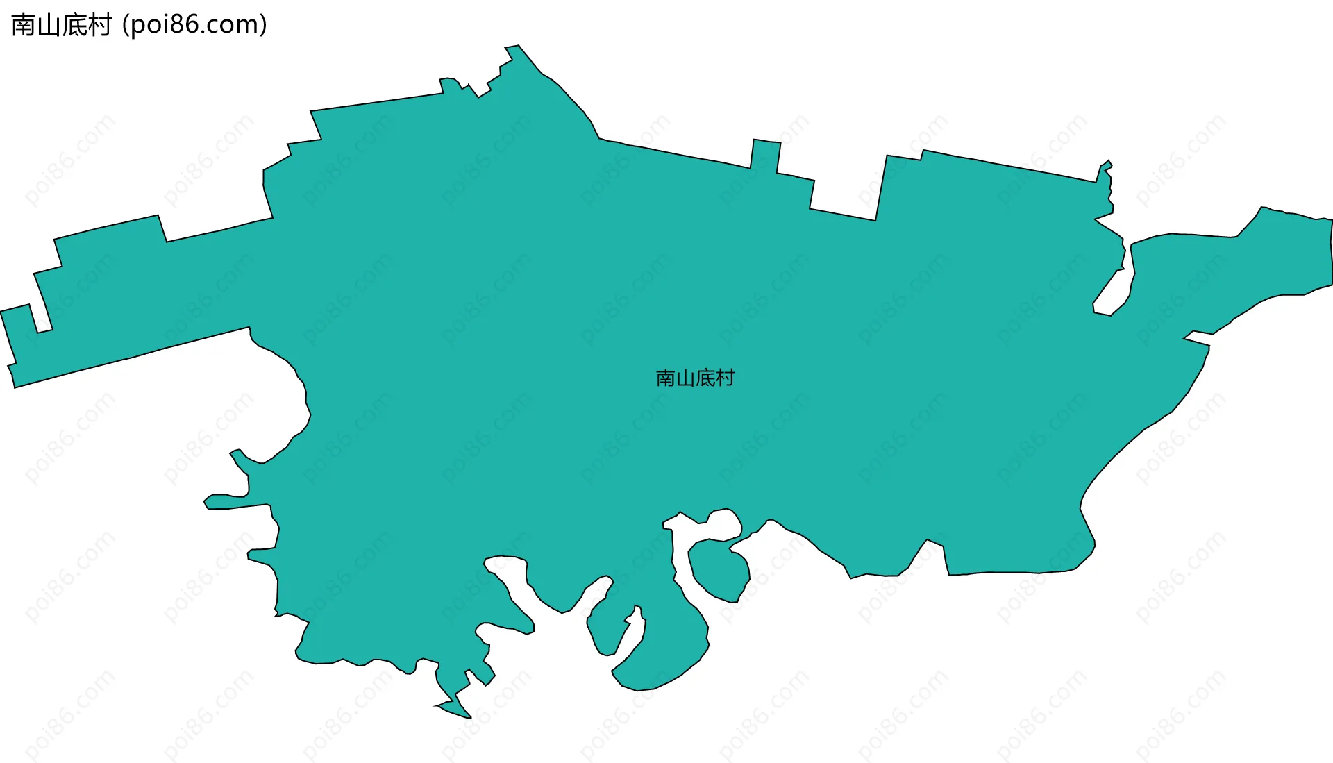 南山底村边界地图