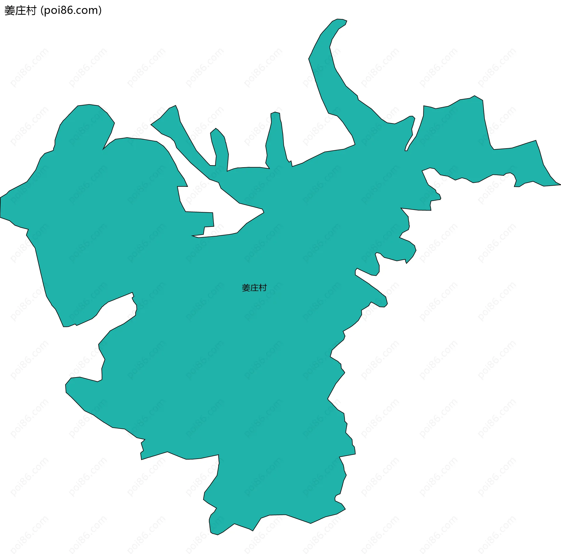 姜庄村边界地图