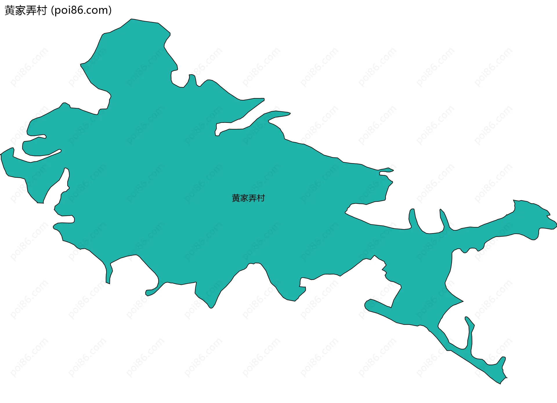 黄家弄村边界地图