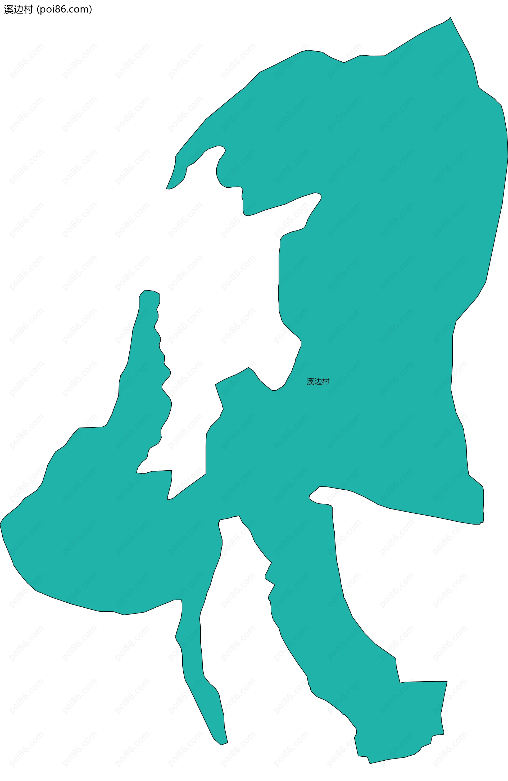 溪边村边界地图