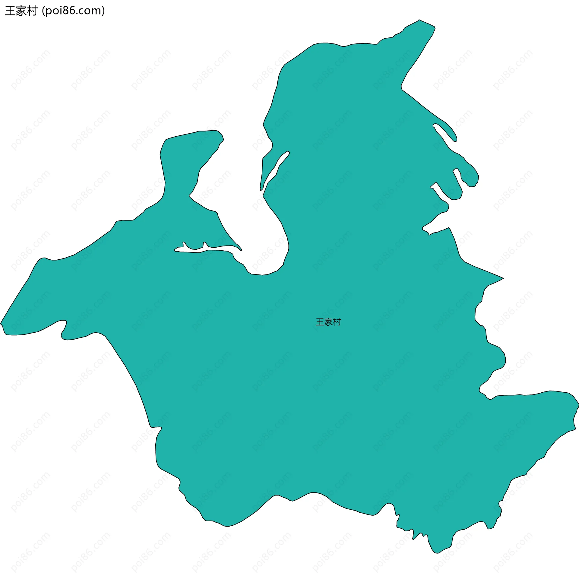 王家村边界地图