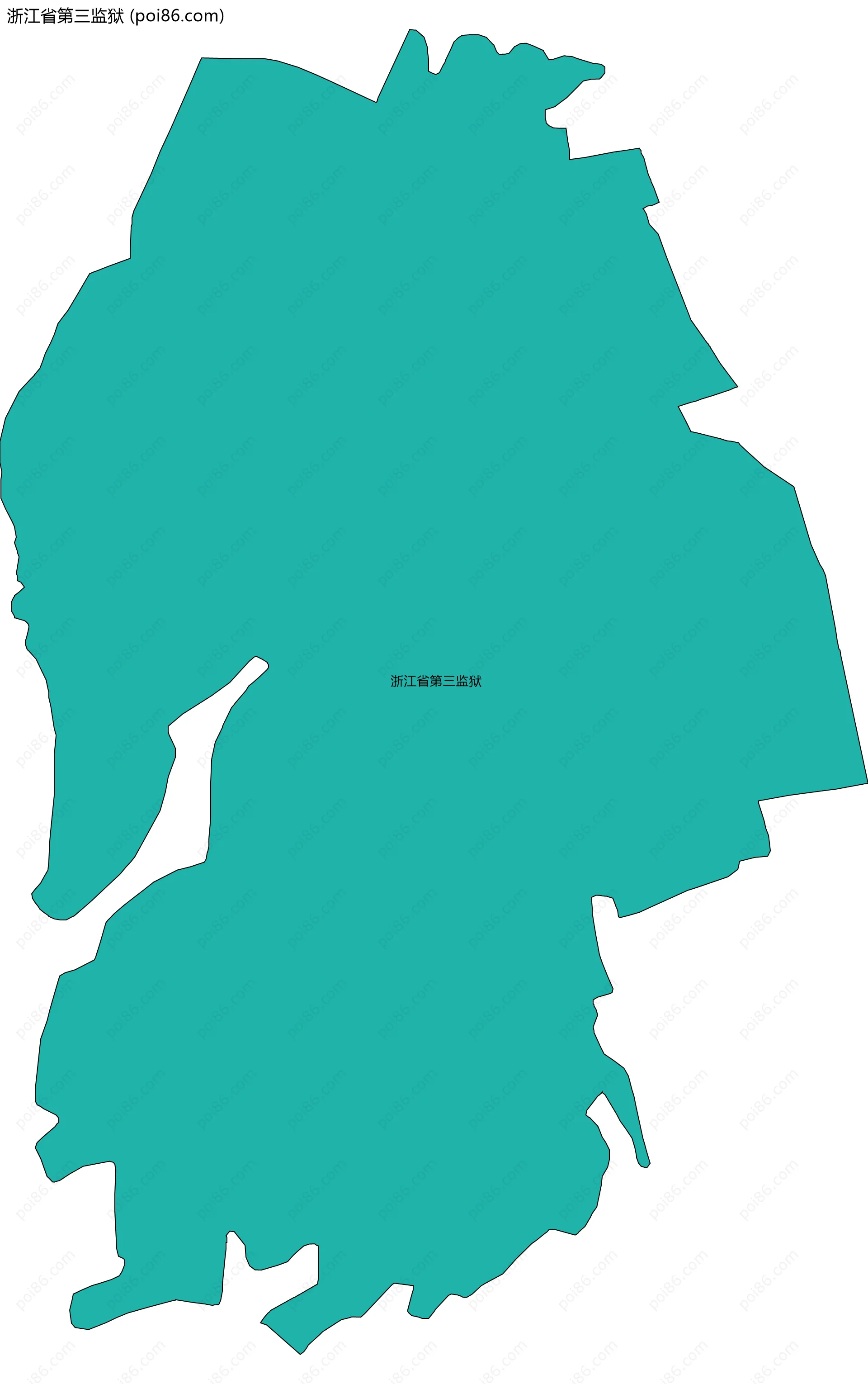 浙江省第三监狱边界地图
