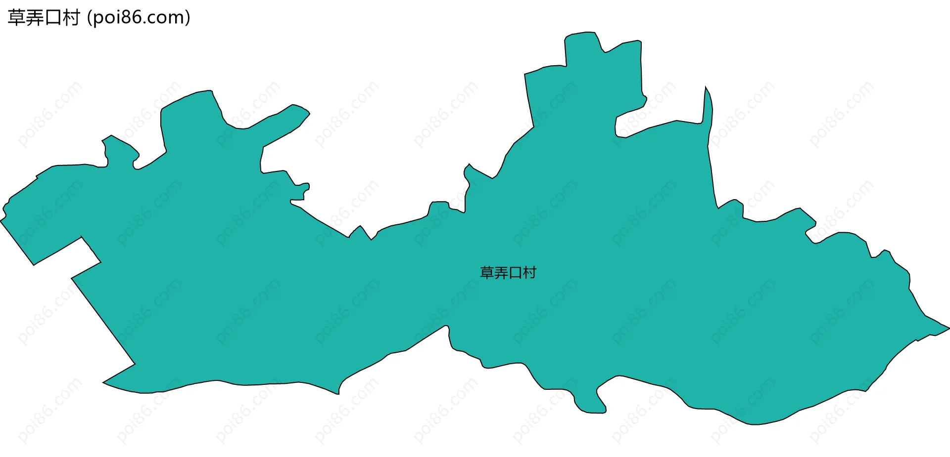 草弄口村边界地图