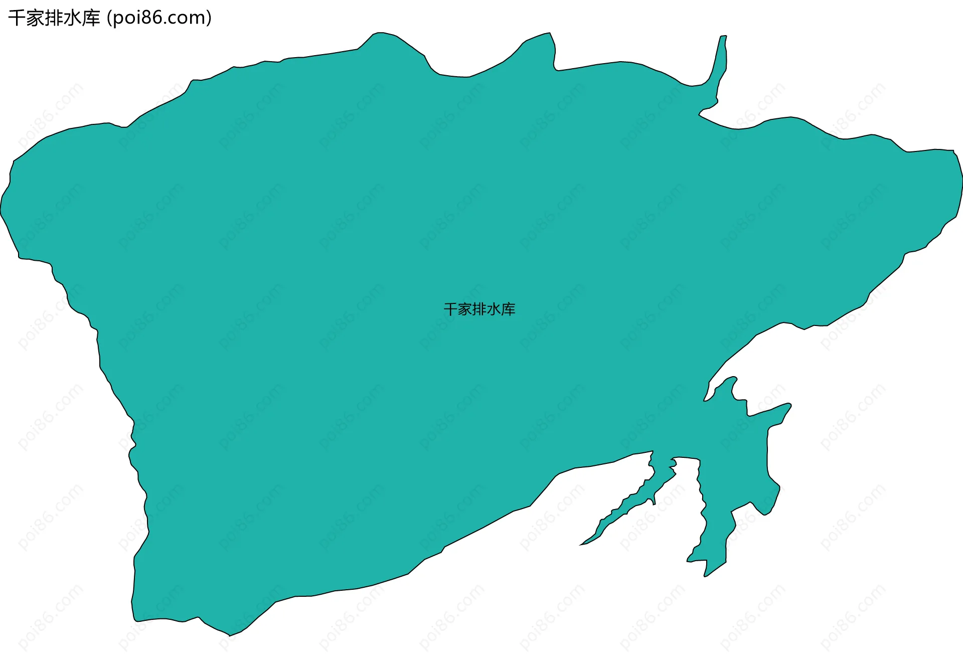 千家排水库边界地图