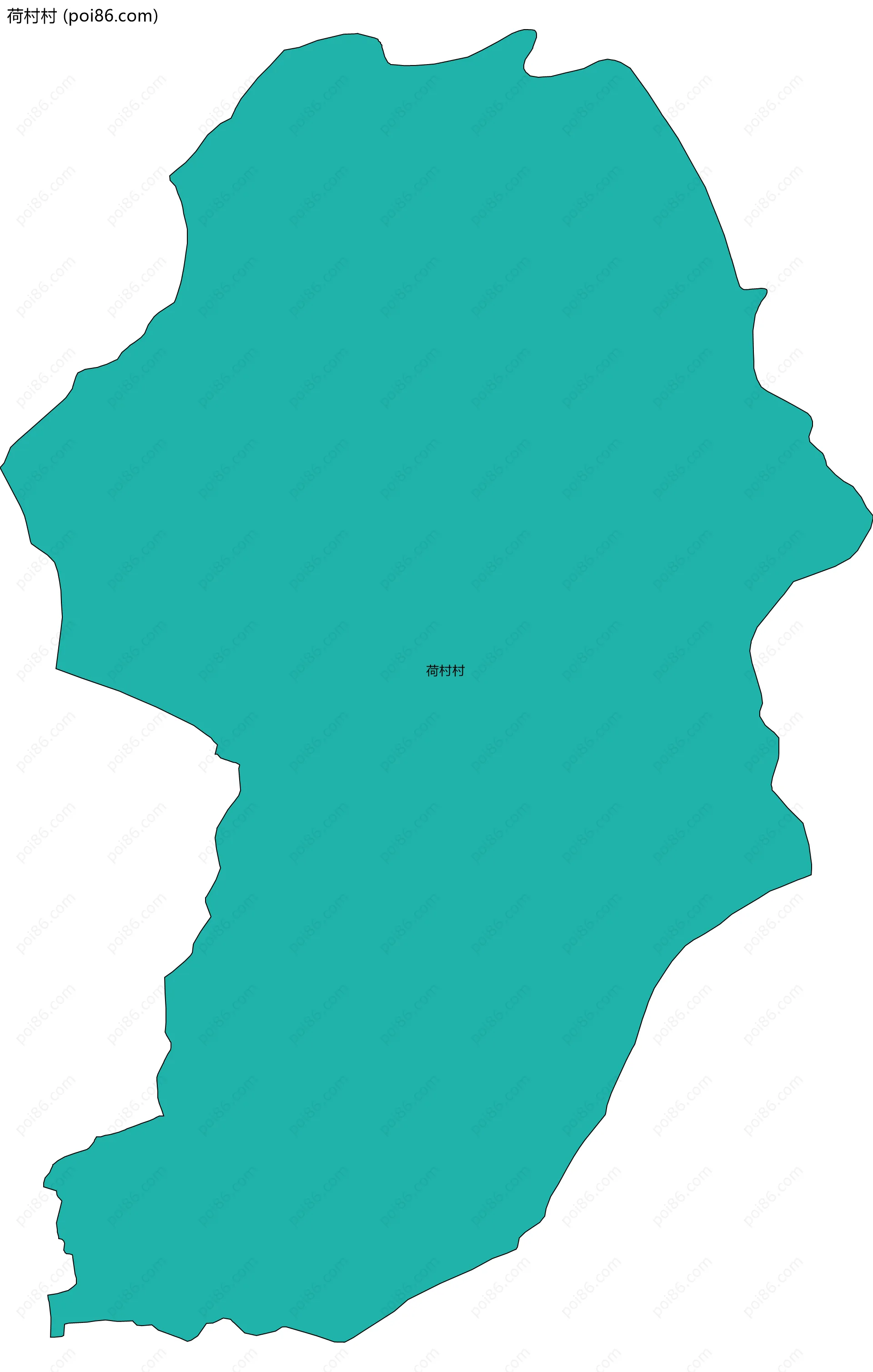 荷村村边界地图