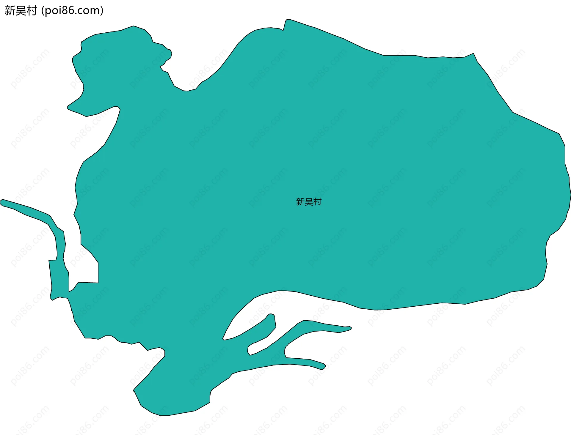 新吴村边界地图