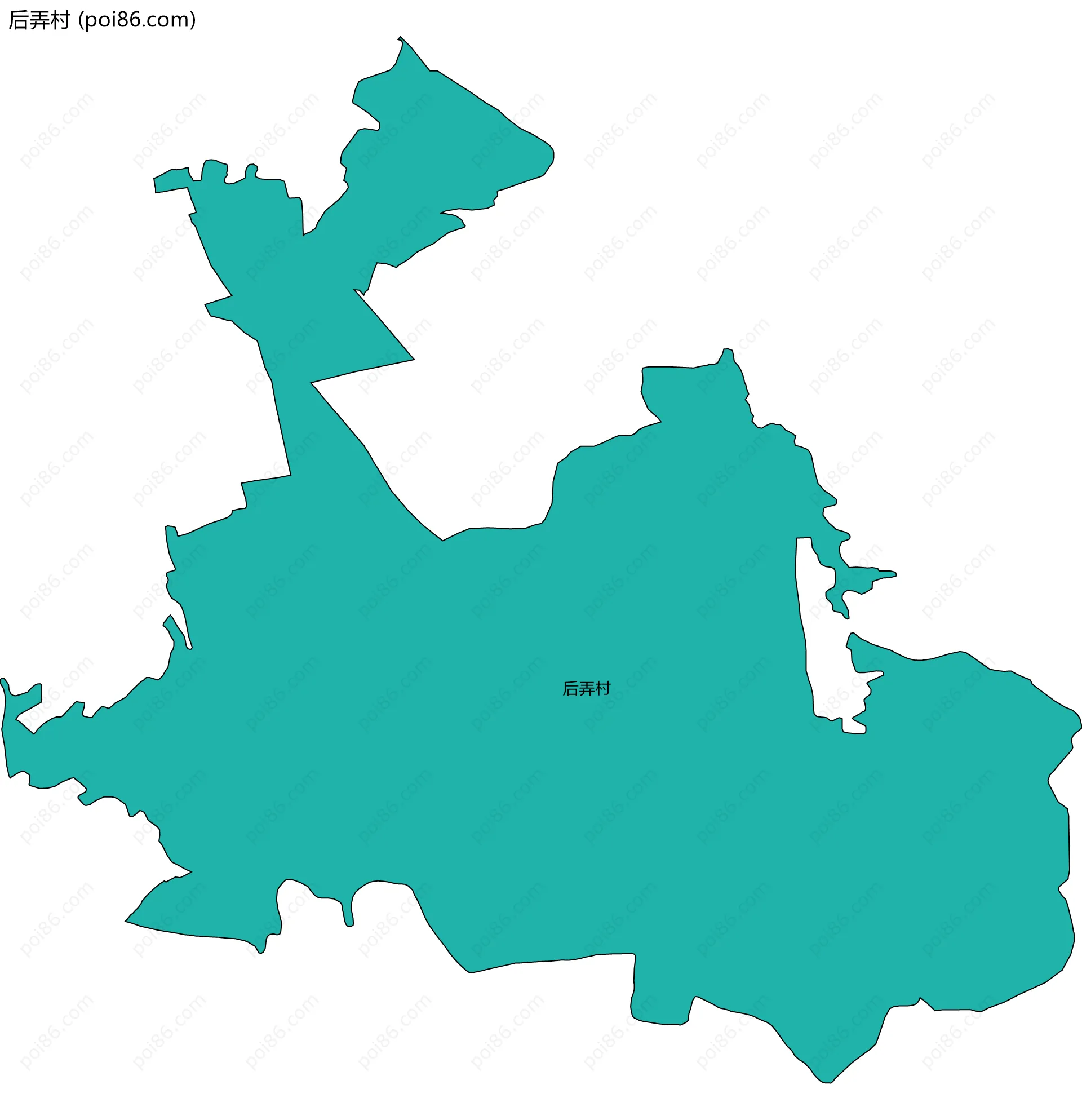 后弄村边界地图