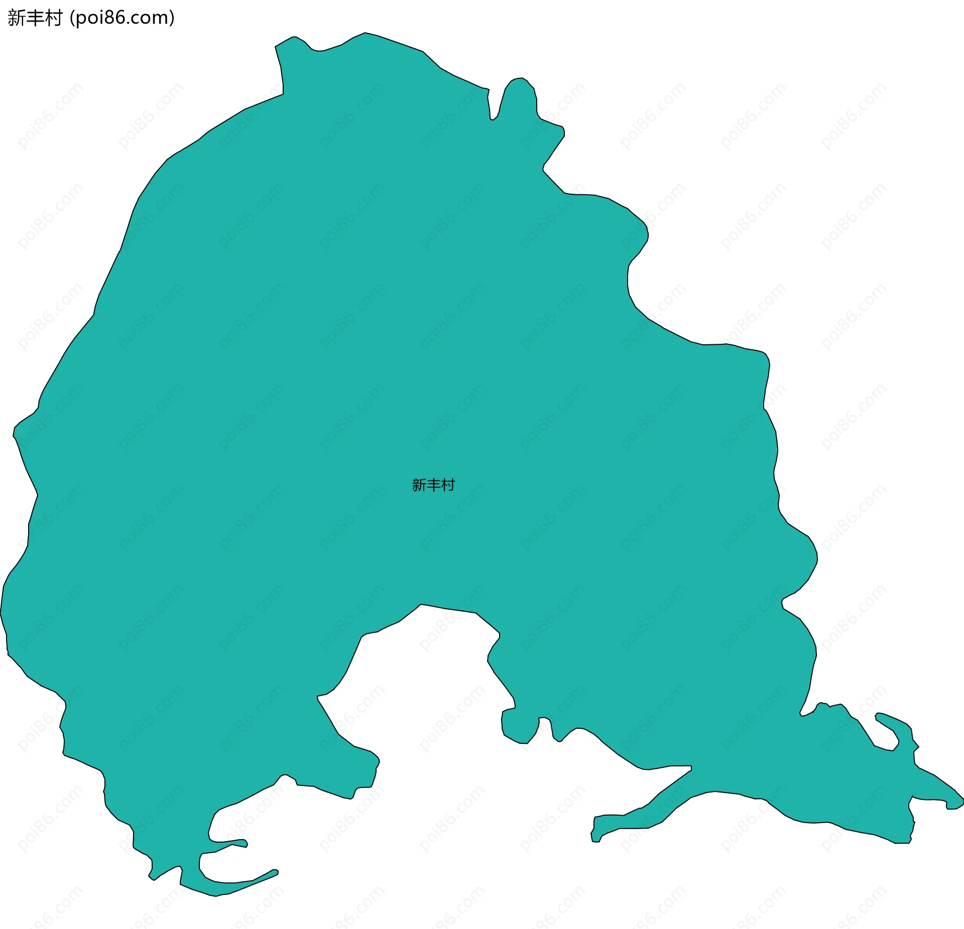 新丰村边界地图