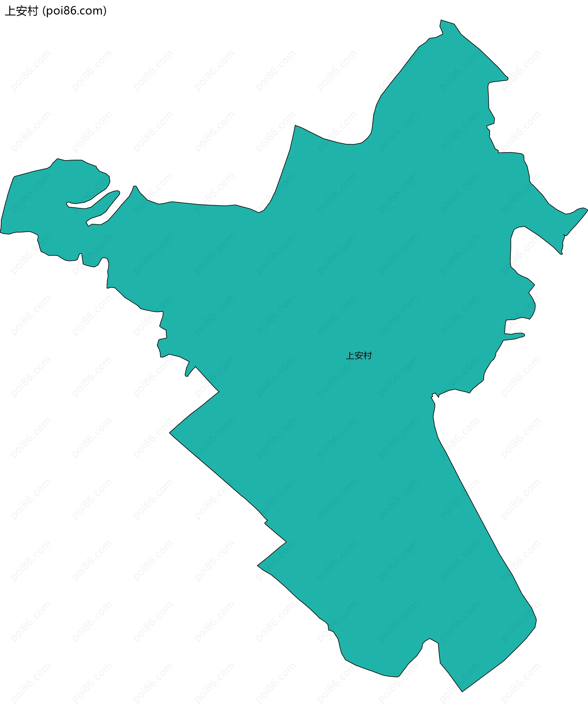 上安村边界地图