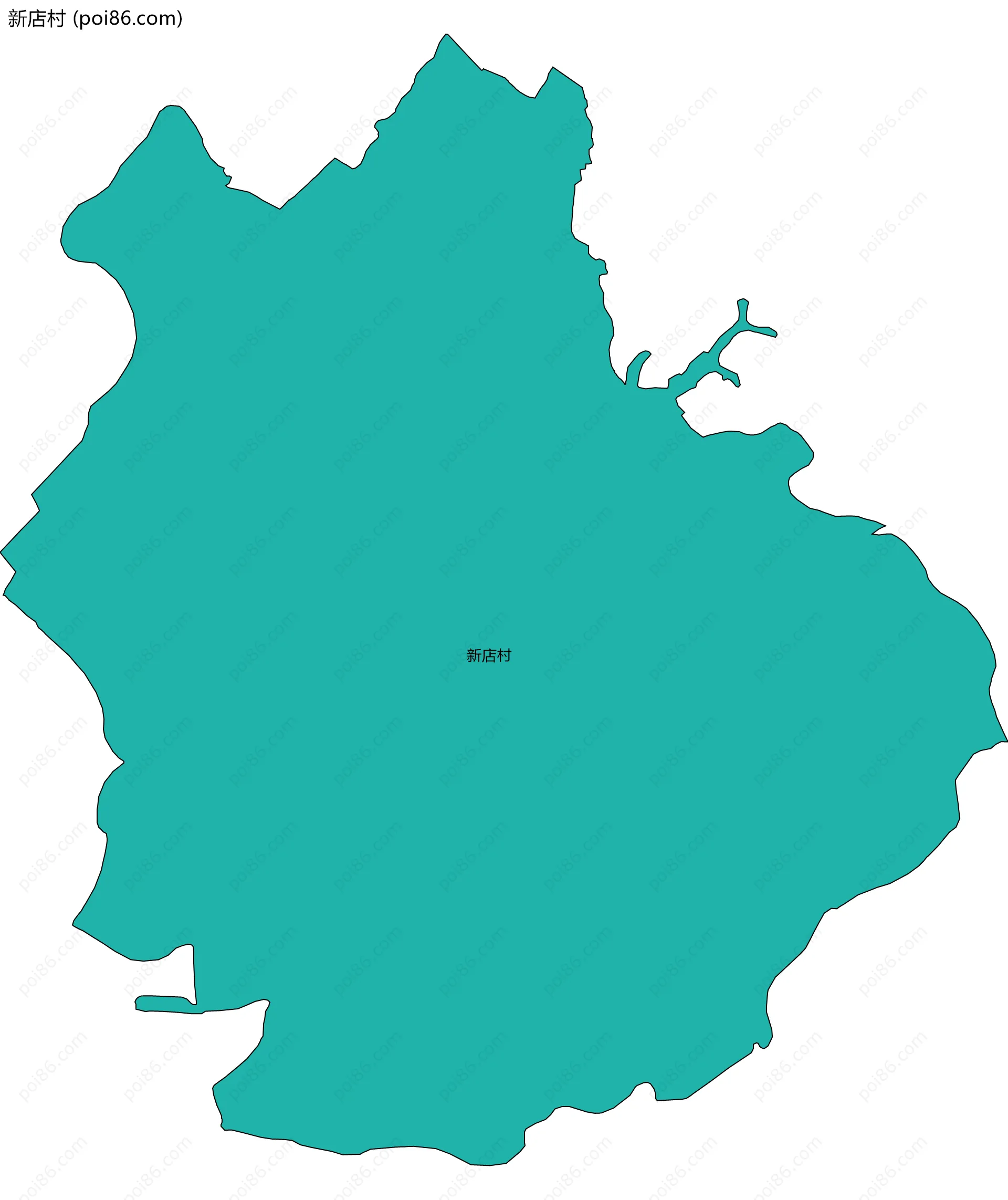 新店村边界地图