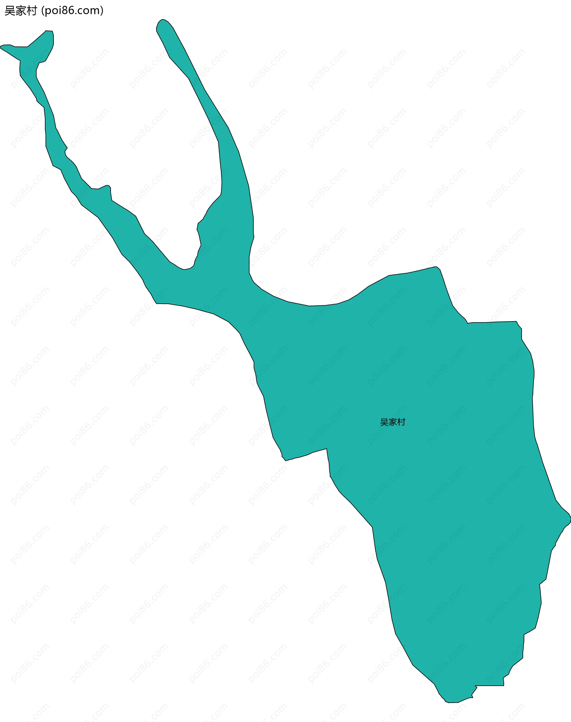 吴家村边界地图