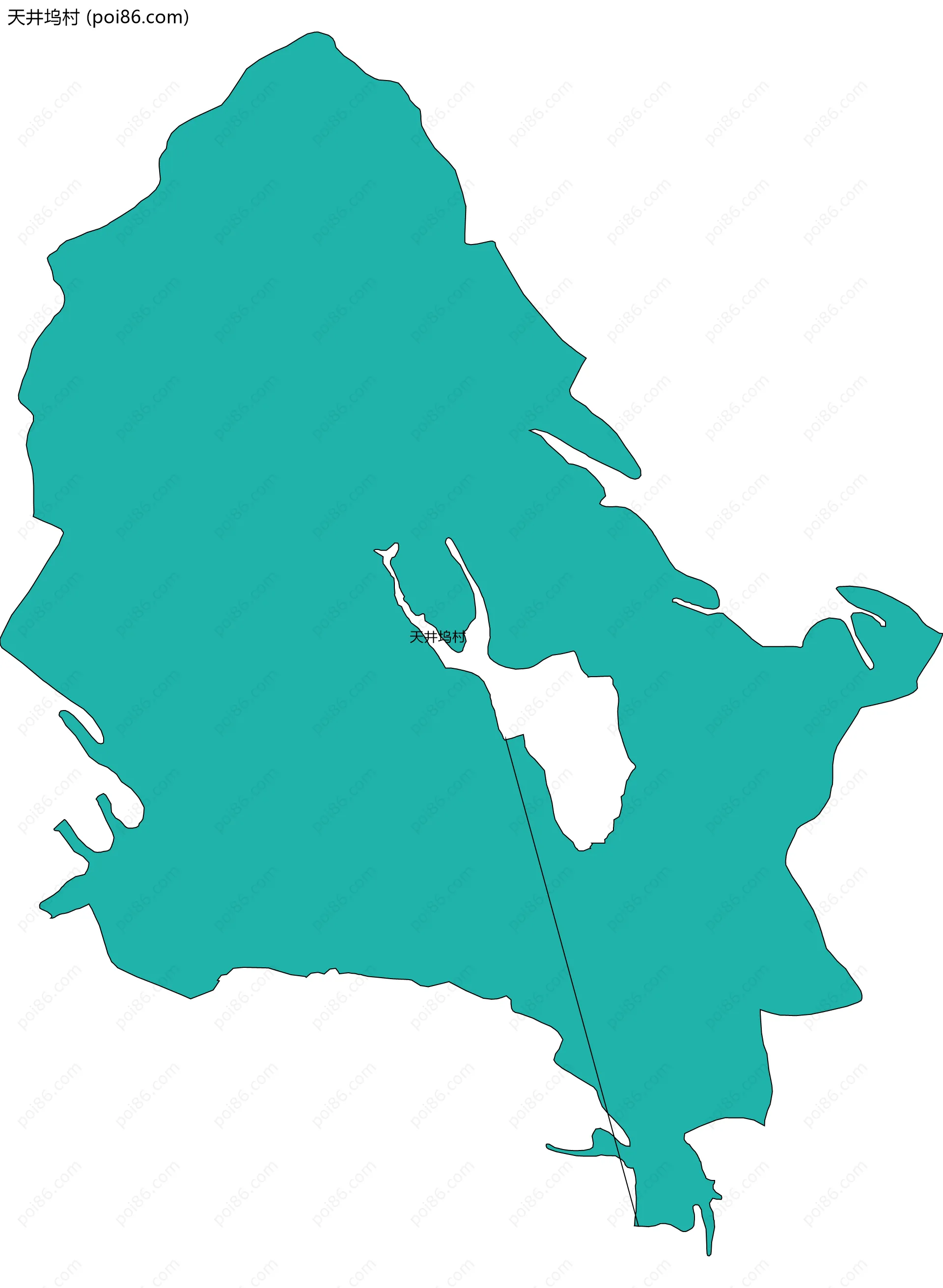 天井坞村边界地图