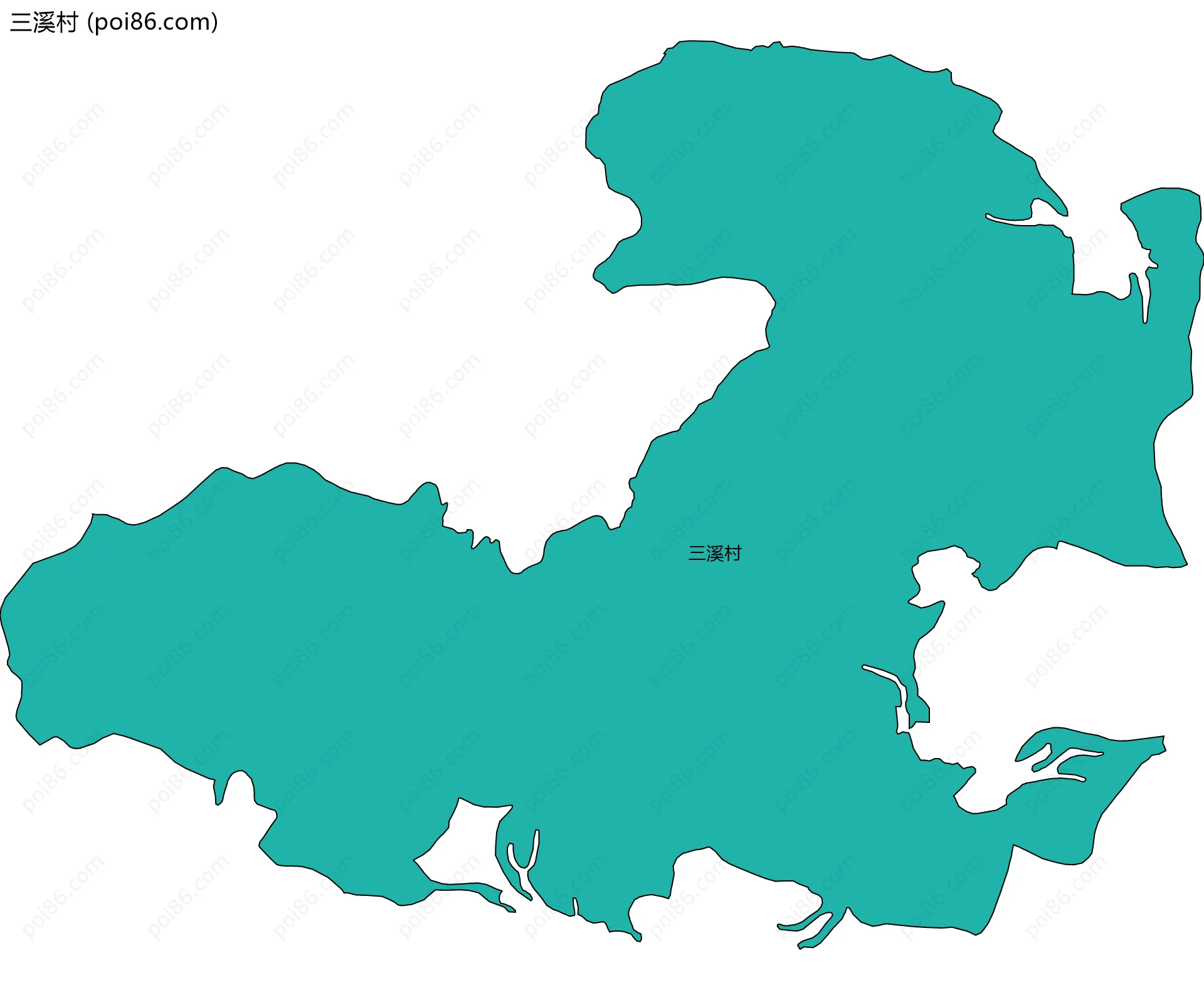 三溪村边界地图