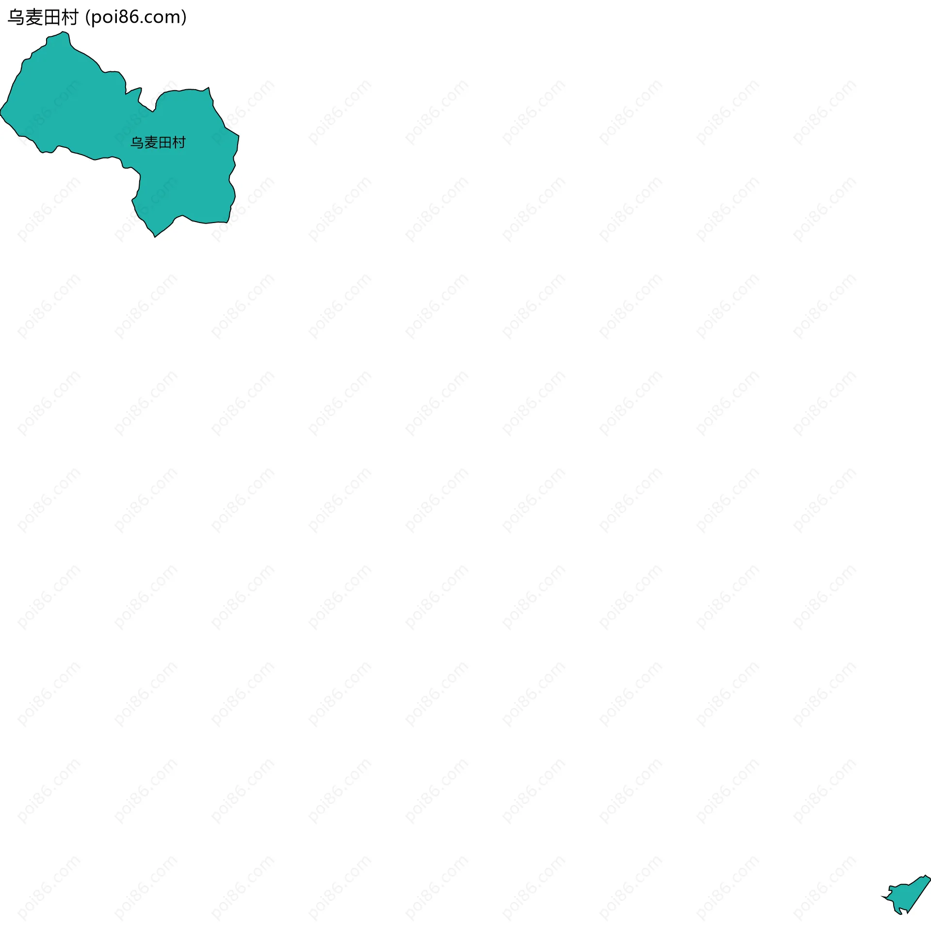 乌麦田村边界地图