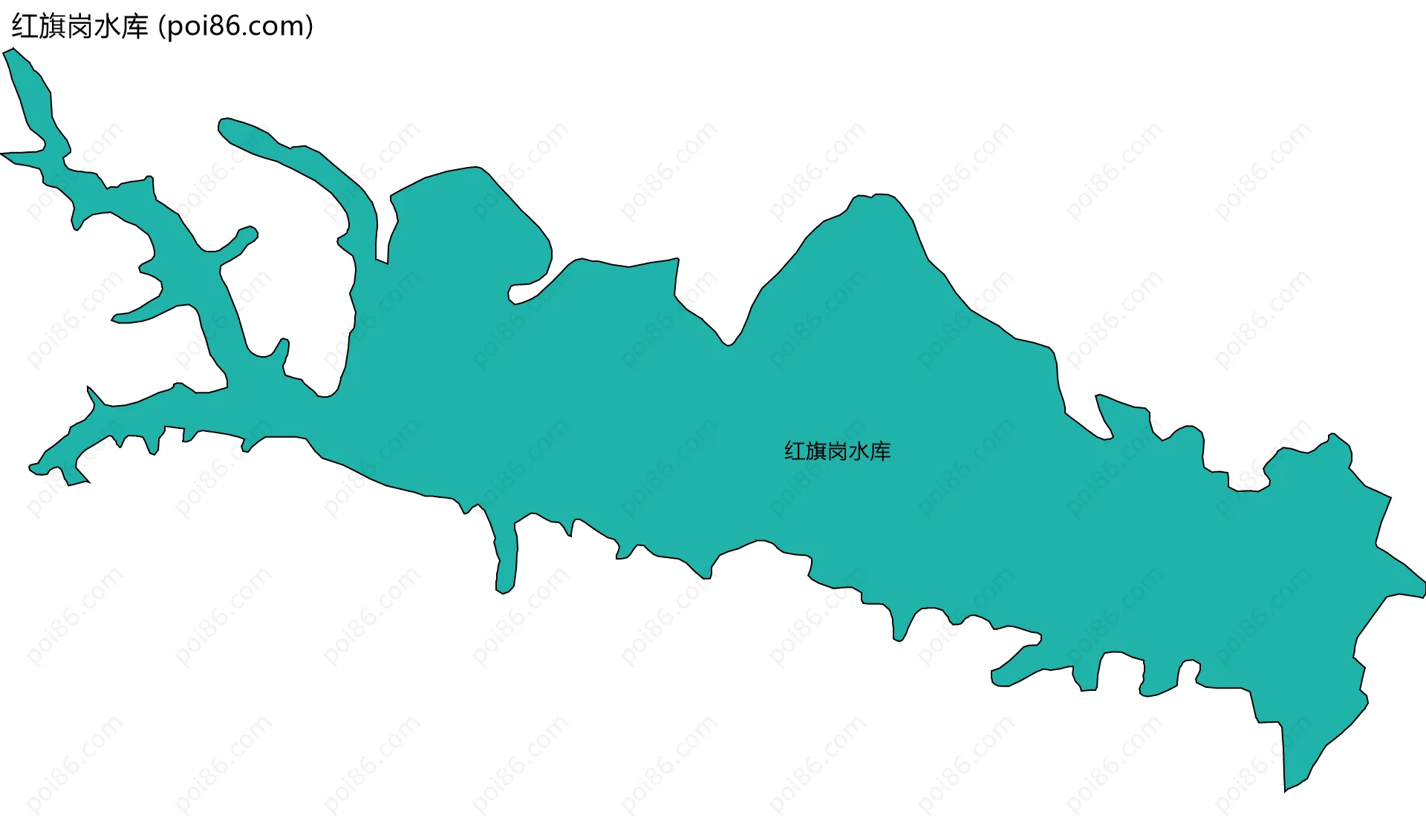 红旗岗水库边界地图